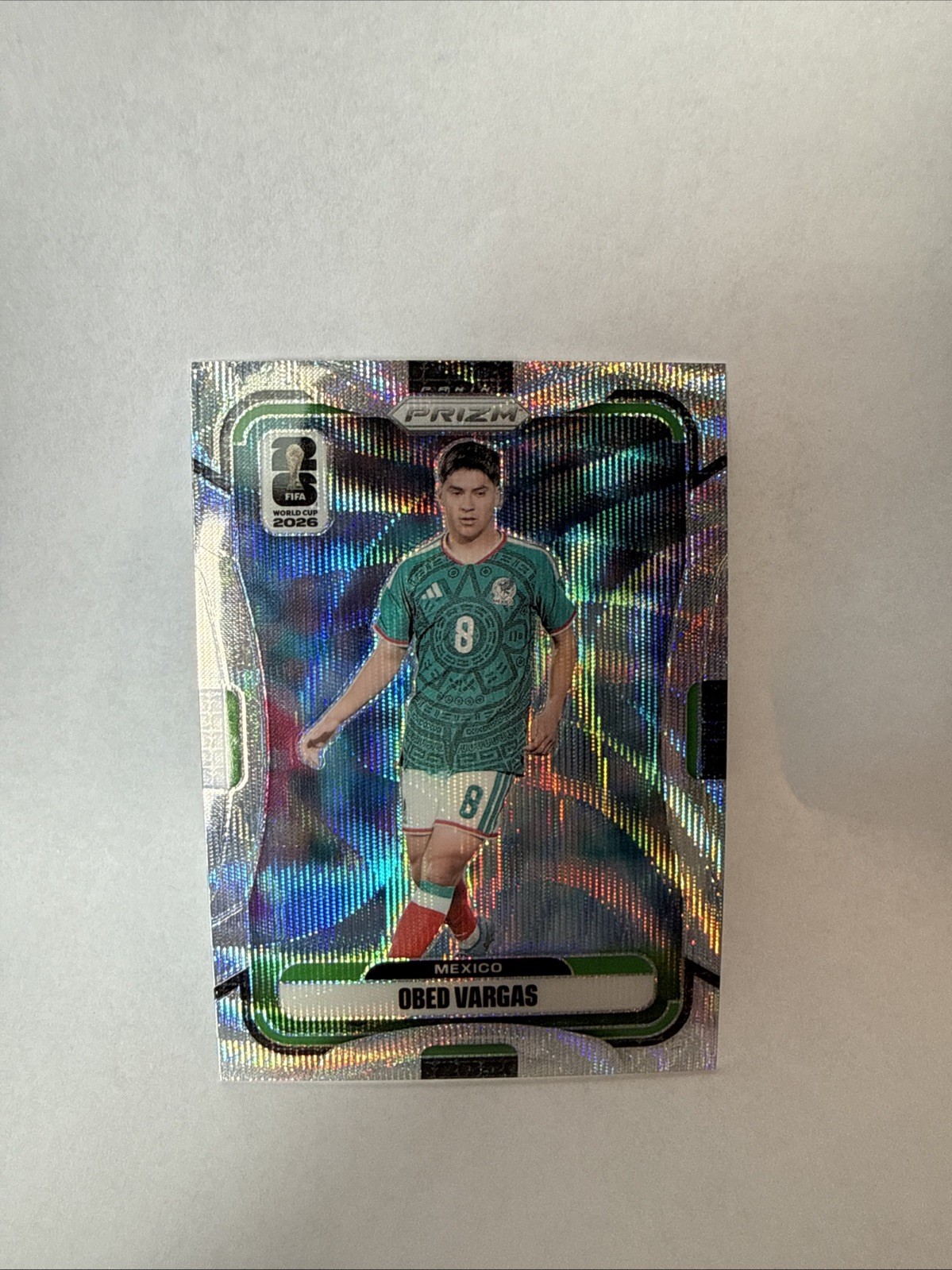 2026 Panini Prizm FIFA World Cup Obed Vargas Silver Wave SP Mexico #293