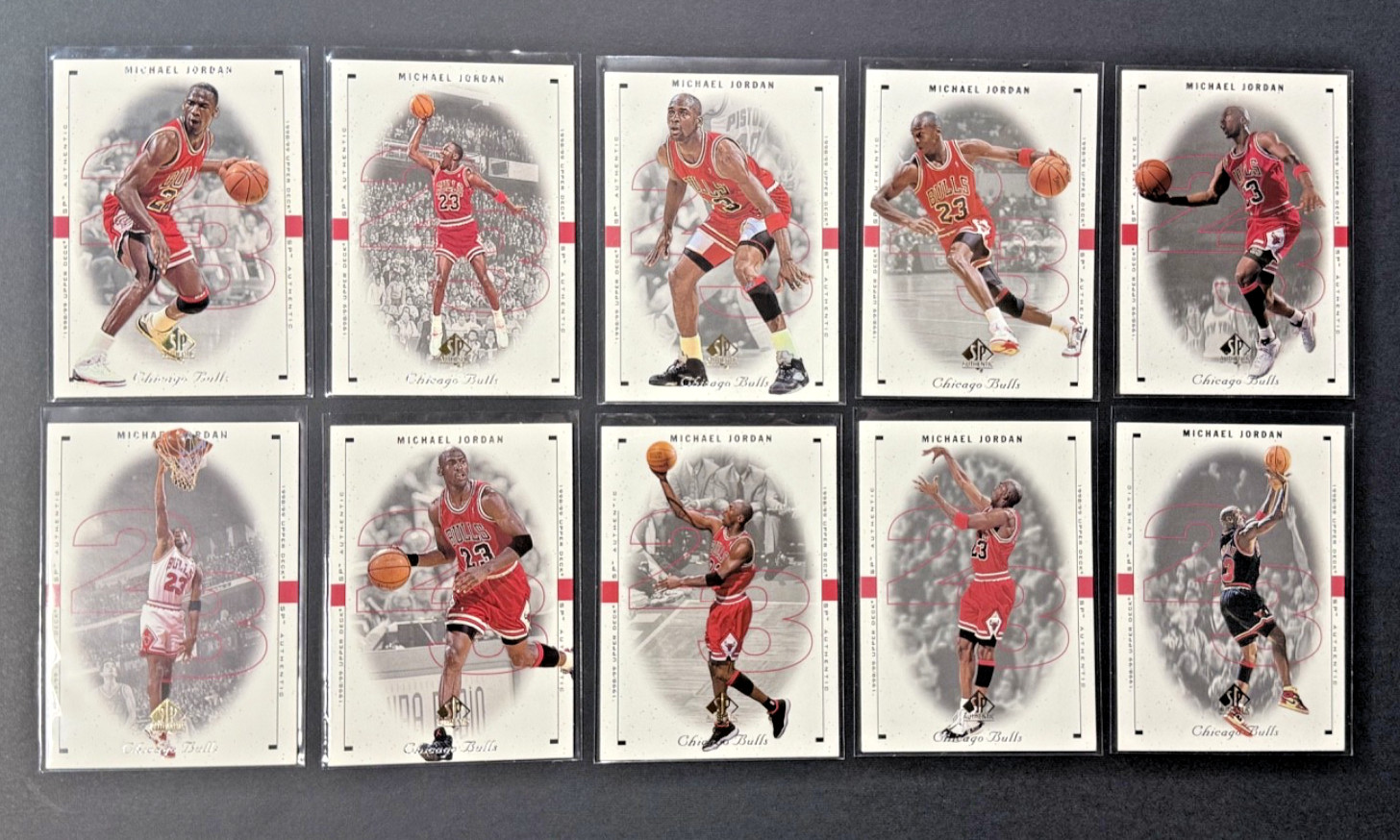 1998-99 Upper Deck SP Authentic Michael Jordan Complete Set #1-10 ICONIC!