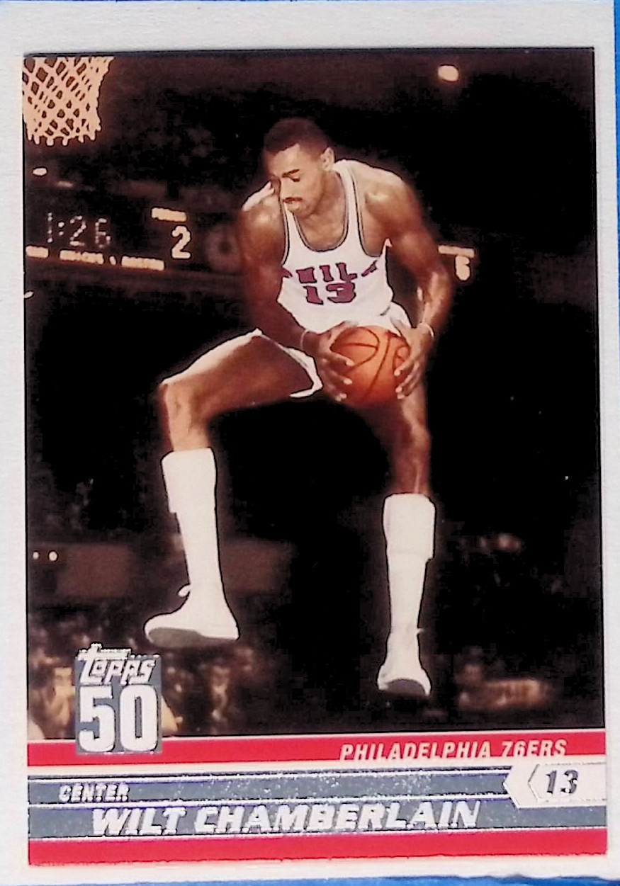 WILT CHAMBERLAIN 76ers 2007-08 TOPPS 50th ANNIVERSARY # 45