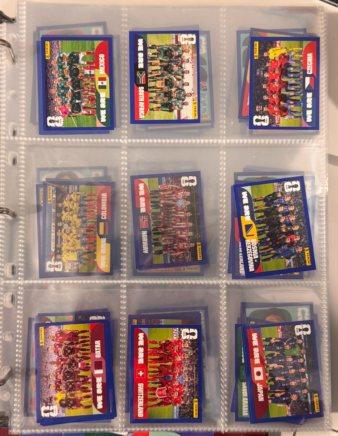 2026 Panini FIFA World Cup Sticker Blue Parallel Complete Lot FWC Group A B C