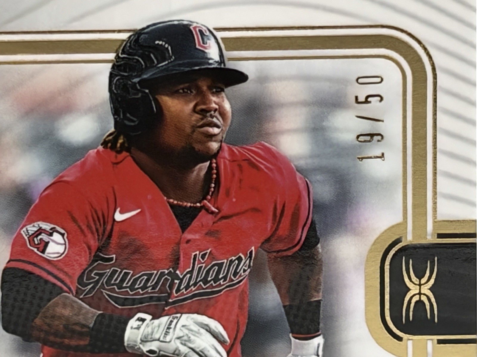 2023 Topps Definitive Jose Ramirez Helmet Collection Relic /50 #DHC-JR Guardians