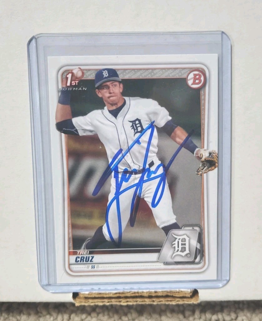 Trei Cruz Signed IP 2020 Bowman Draft 1st Auto Autograph Rc Detroit Tigers