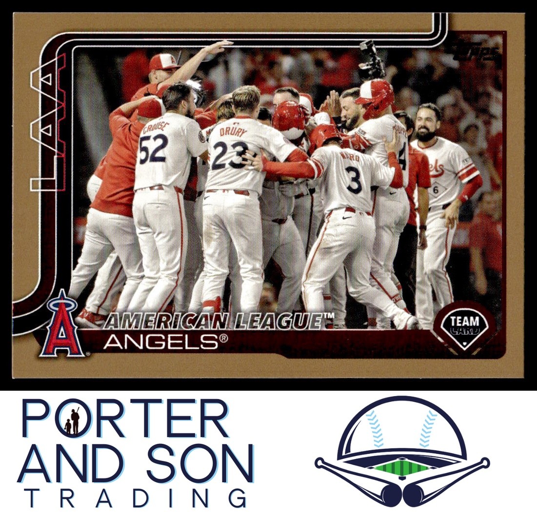 Los Angeles Angels #/1085/2025 Gold 2025 Topps #85 Angels Team Baseball Card