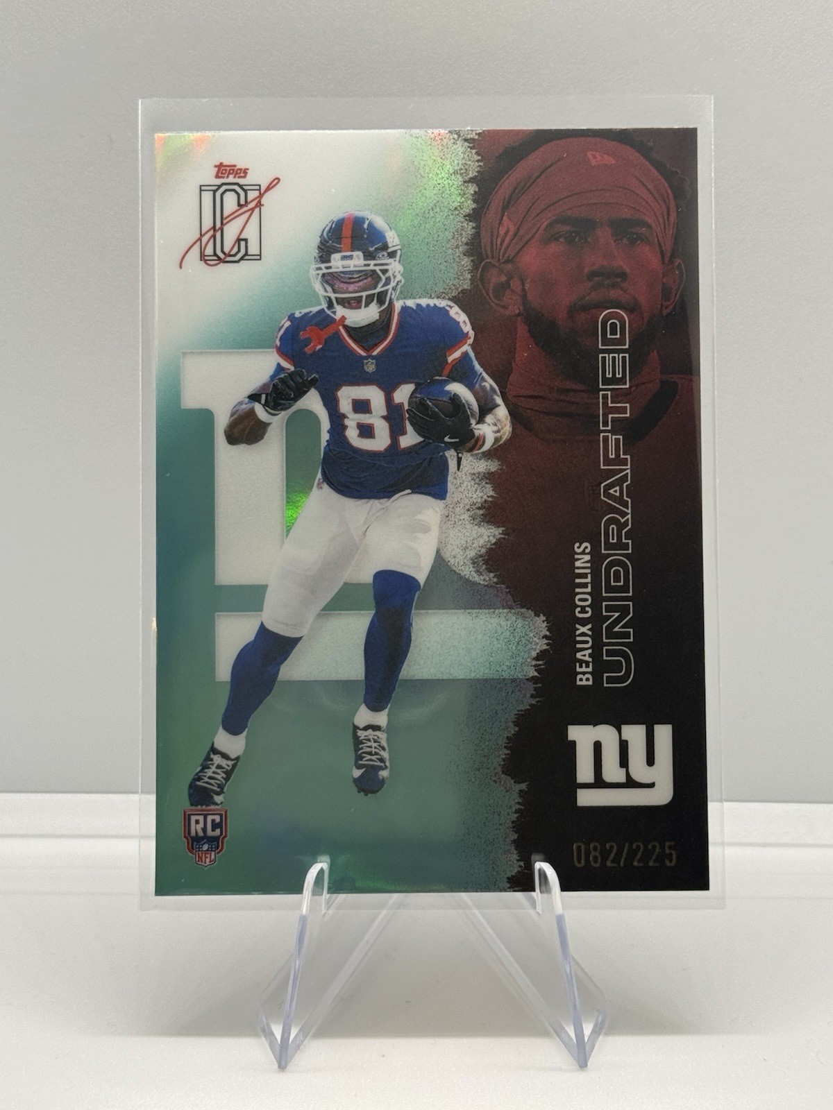 Topps 2025 Signature Class #245 Beaux Collins Teal Rookie Giants /225
