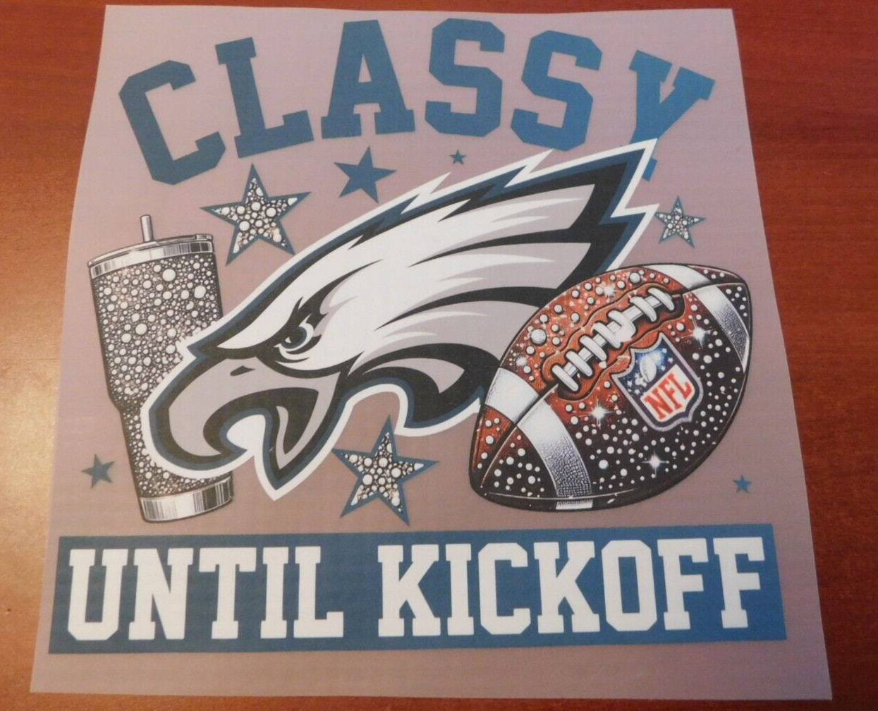 Philadelphia Eagles 8″ DTF Heat Transfer Iron On FREE Shipping (A18)
