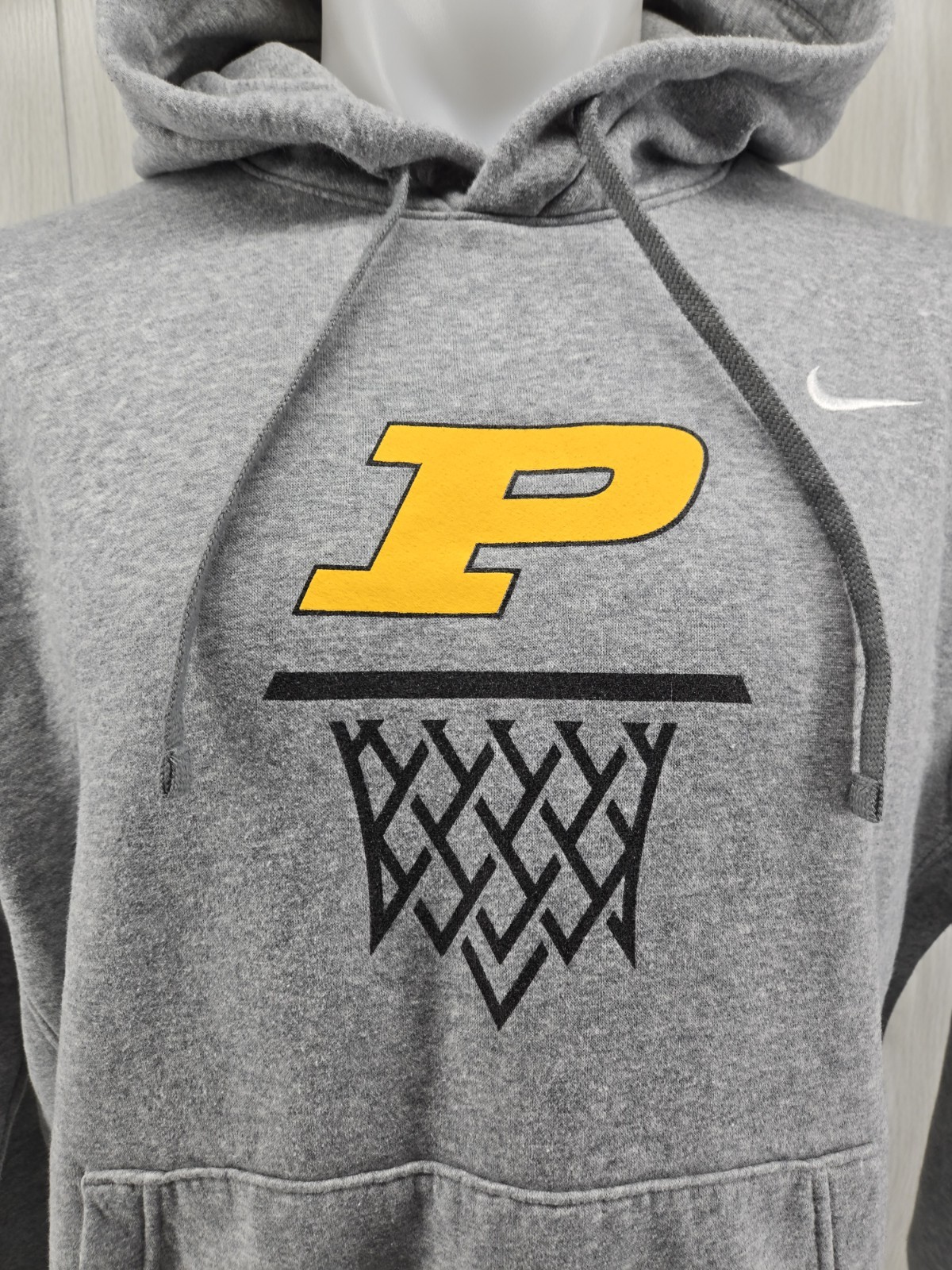 Nike Purdue Boilermakers Gray Hoodie Fleece Sweatshirt Hoodie Men’s LARGE