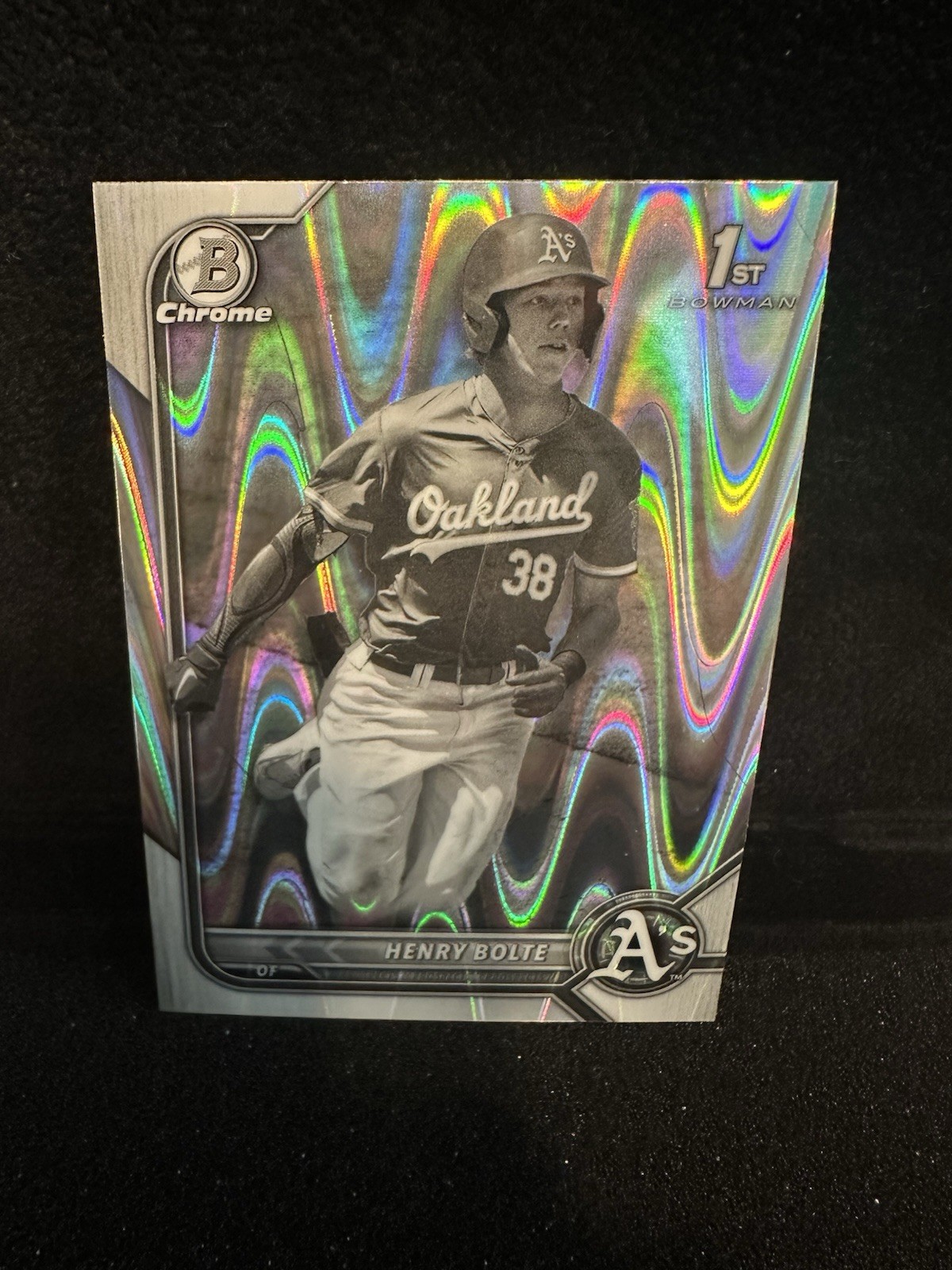 Henry Bolte 2022 Bowman Draft Chrome #BDC-121 1st Bowman Black & White Ray Wave