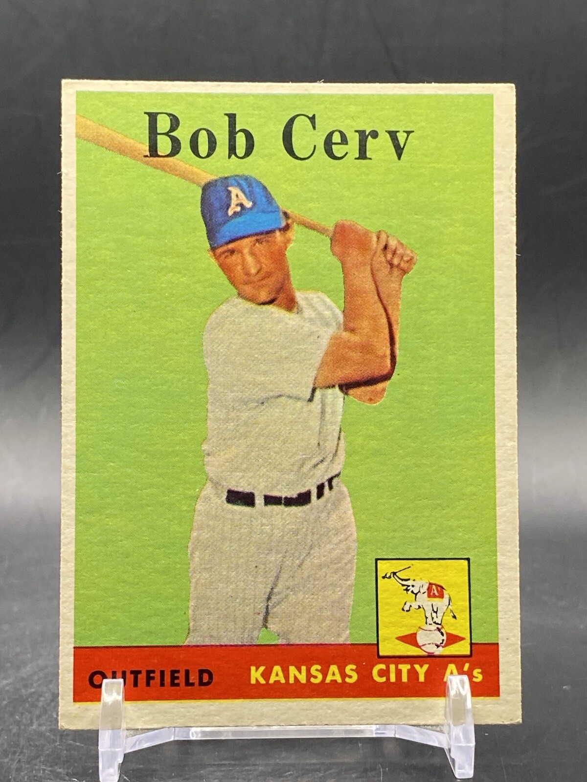 1958 Topps #329 Bob Cerv Kansas City Athletics Vintage VTG Card