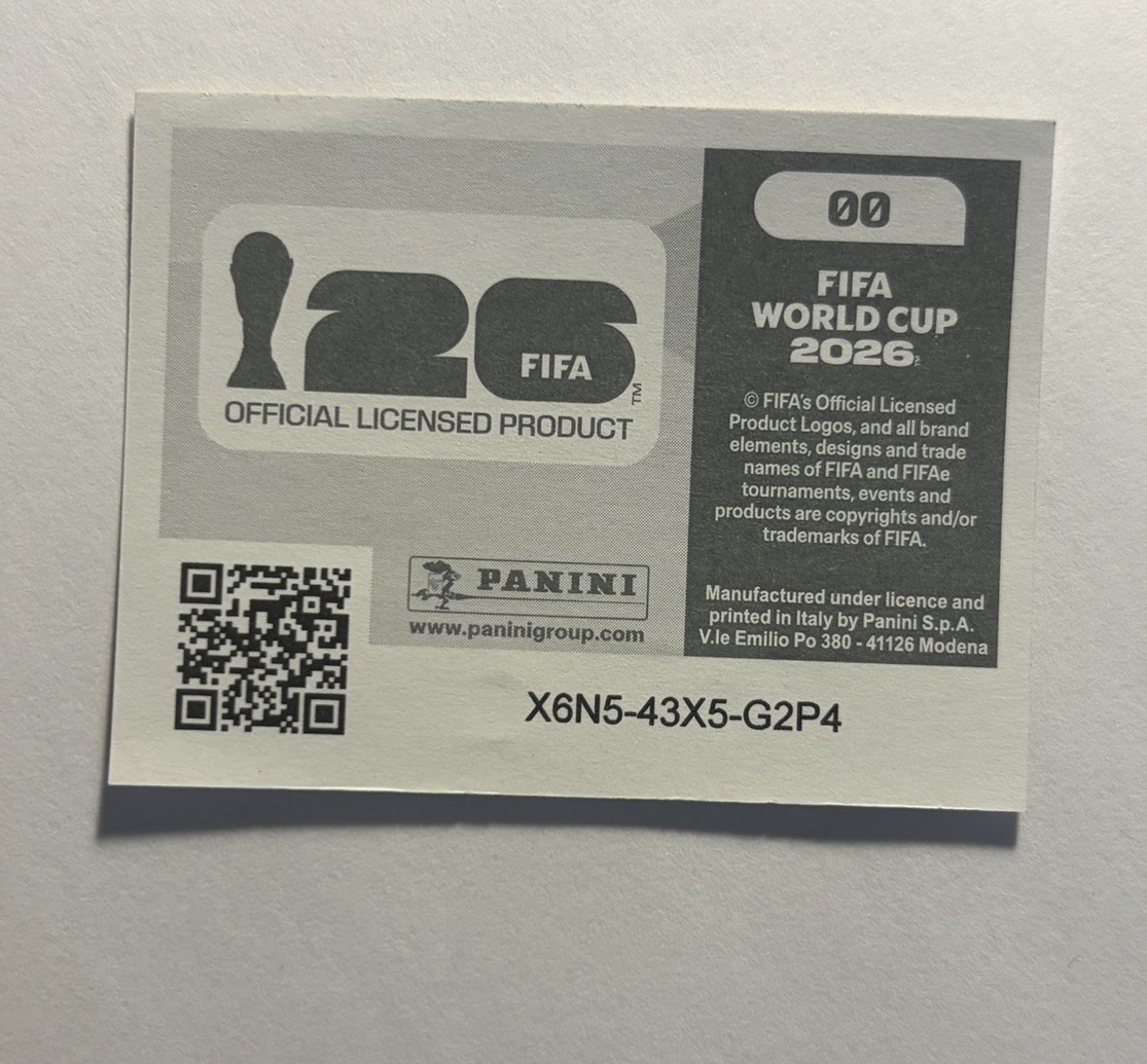 2026 FIFA World Cup Panini Stickers 00 Panini Logo Holo Foil Rare