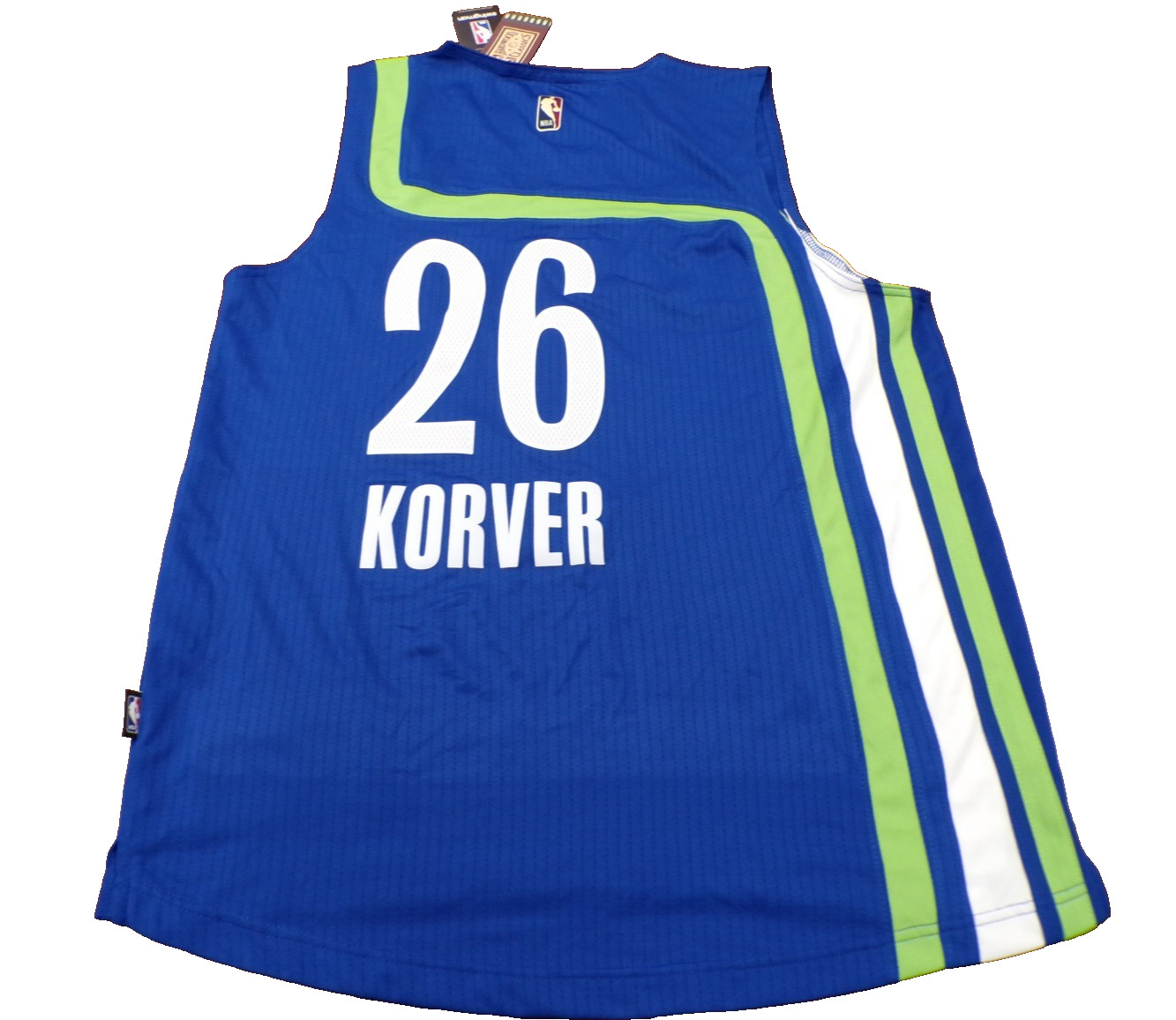 ADIDAS NBA ATLANTA HAWKS KYLE KORVER LATIN NIGHTS BLUE SWINGMAN JERSEY SIZE M