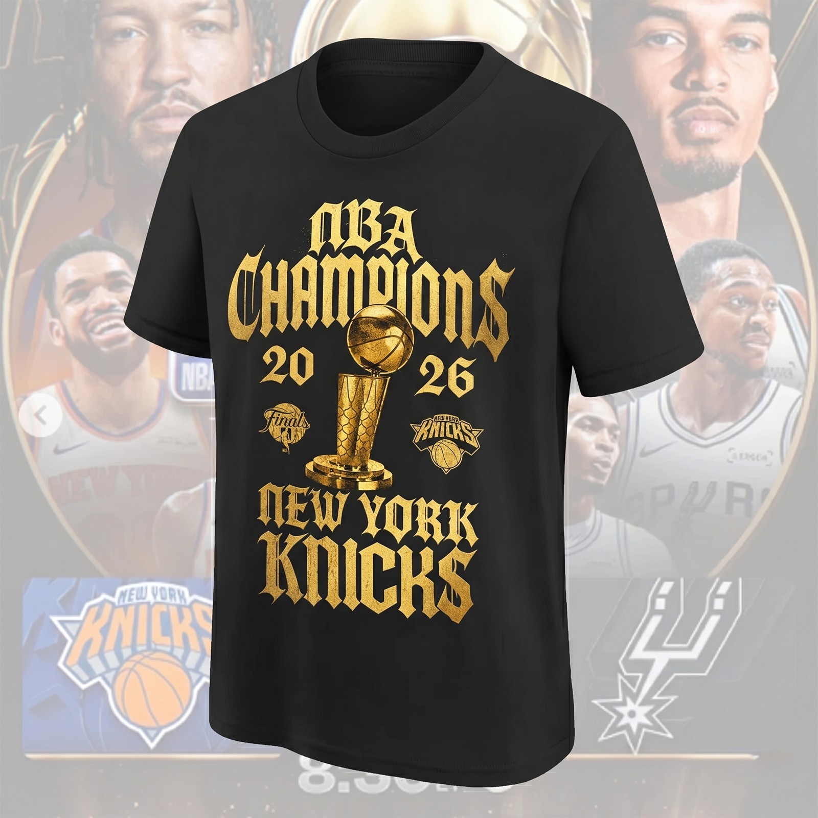 Limited New York Knicks 2026 Finals Champions Gold Design Shirt – Size S to 5XL
