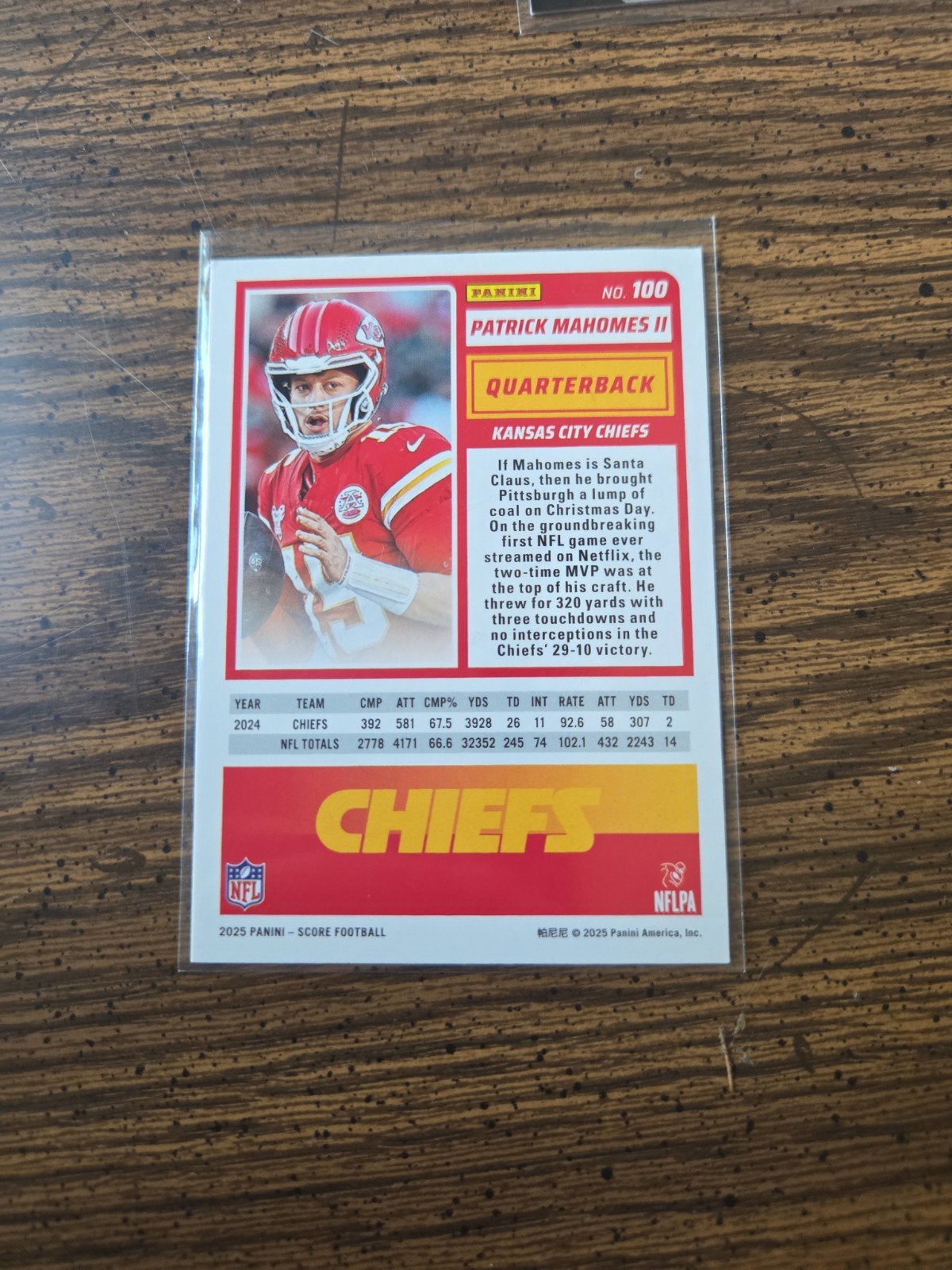 2025 Panini Score A Treat Pumpkins Patrick Mahomes #100