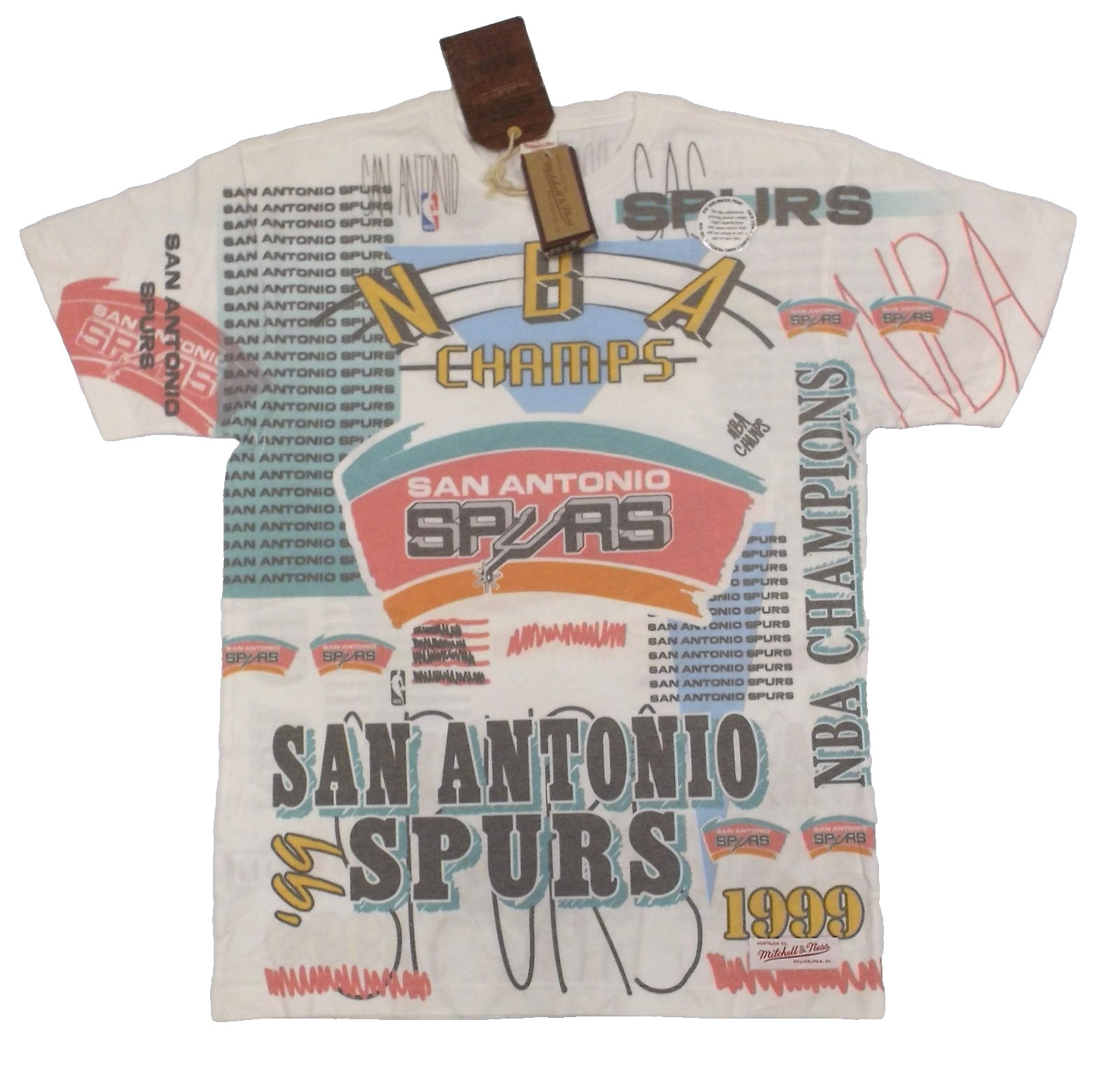 San Antonio Spurs NBA 1999 Champions Mitchell & Ness Tee Shirt – Men 2XL