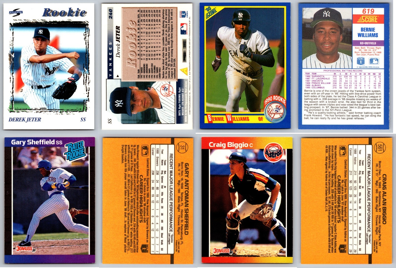 Rookie Card Lot of Stars & Hall of Famers – Derek Jeter HOF