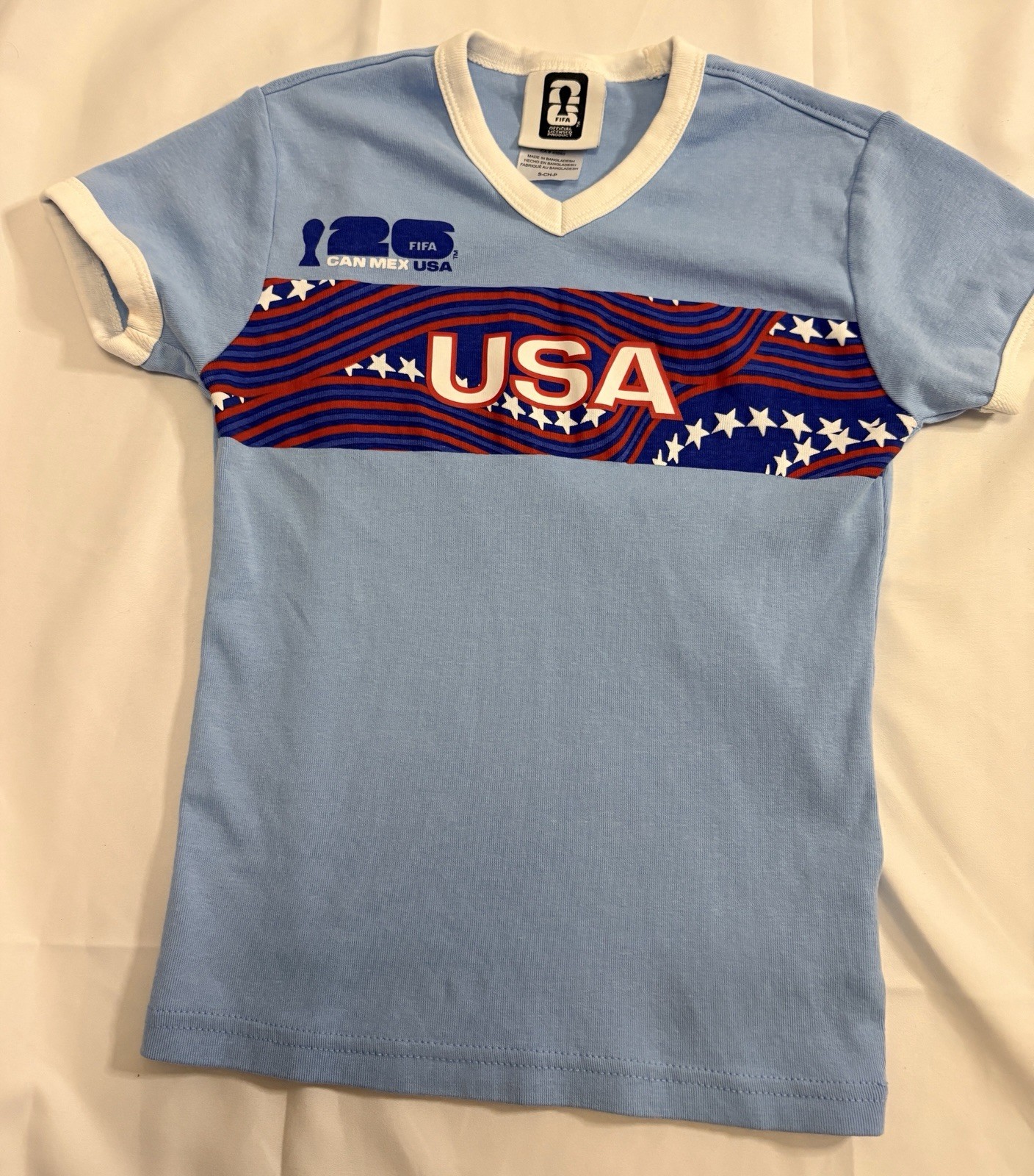 Outerstuff FIFA 2026 World Cup Blue Women’s Soccer USA Tee Size Small