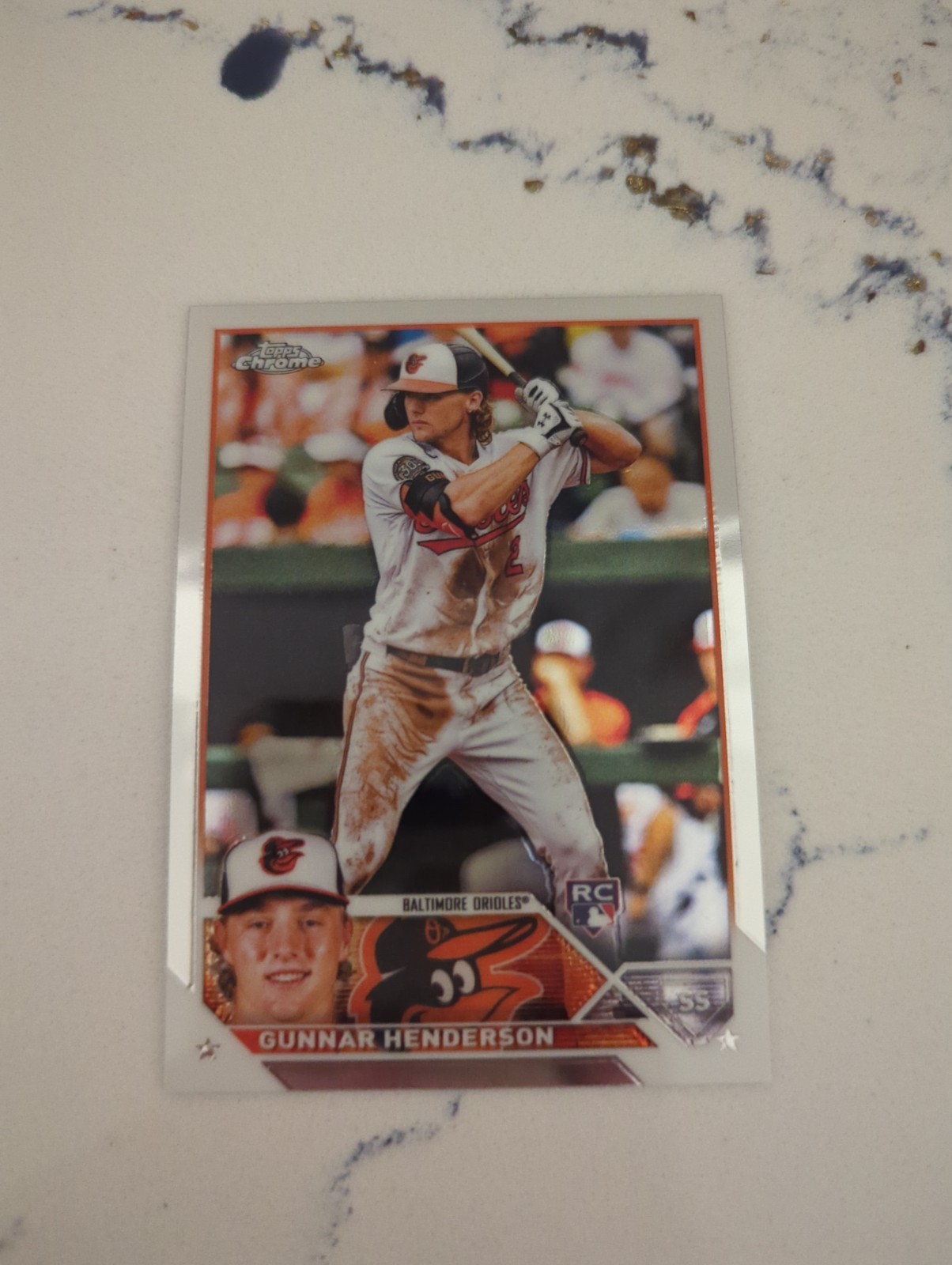 2023 Topps Chrome – Gunnar Henderson #2 Batting (RC) Rookie Card NM
