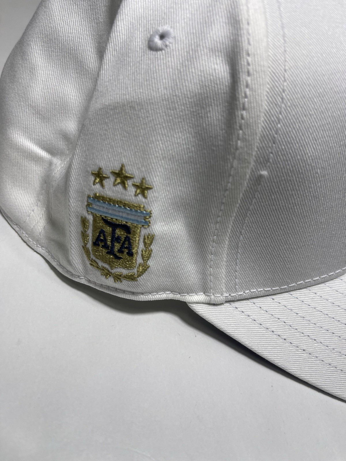 Adidas Argentina Football Men’s SnapBack Hat AFA Soccer White One Size New