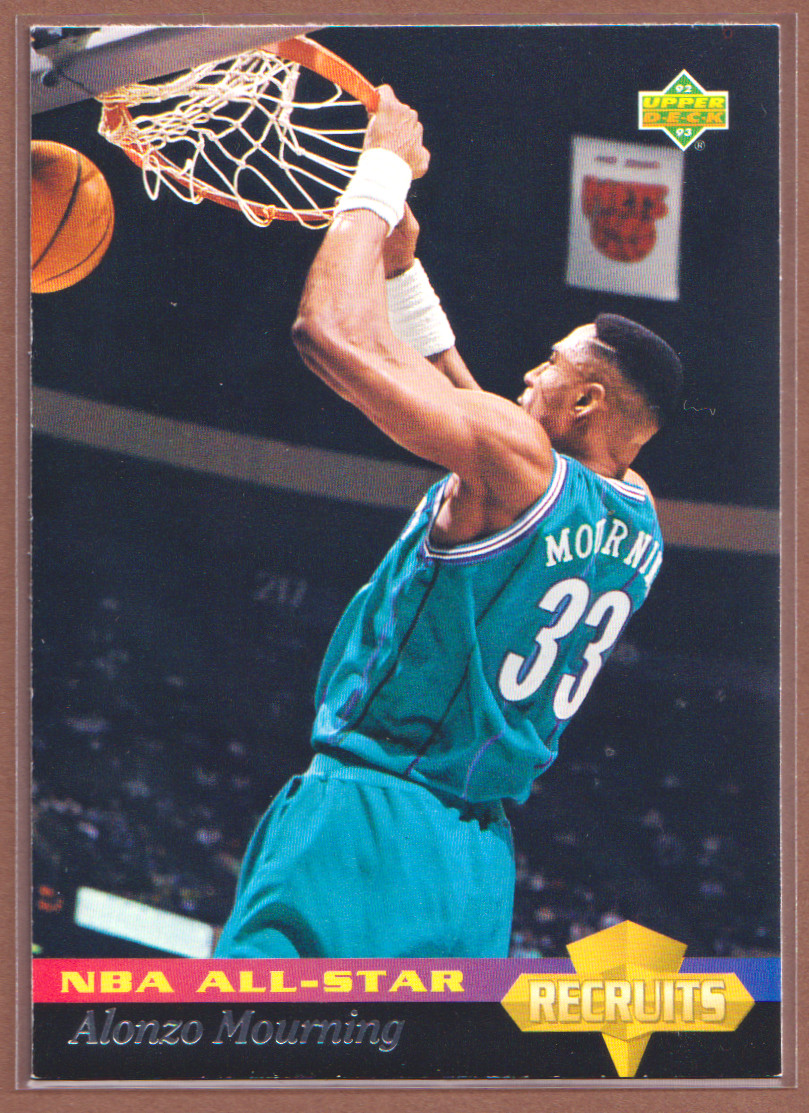 Alonzo Mourning RC #32 1992-93 Upper Deck All-Star Recruits-3654
