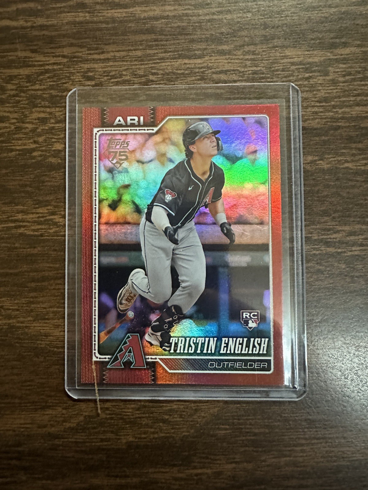 Tristin English 2026 Topps Series One Red Rookie 2/5. Arizona Diamondbacks.