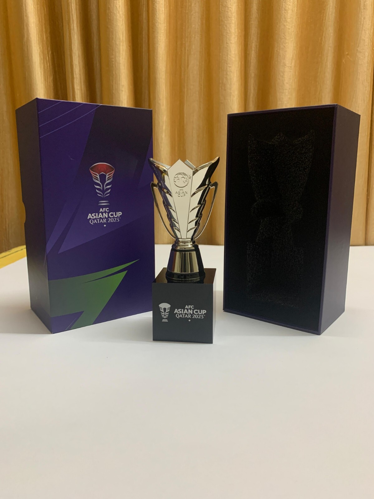 AFC Asian Cup Qatar 2023 100 mm Trophy Replica with Pedestal (Official Product)