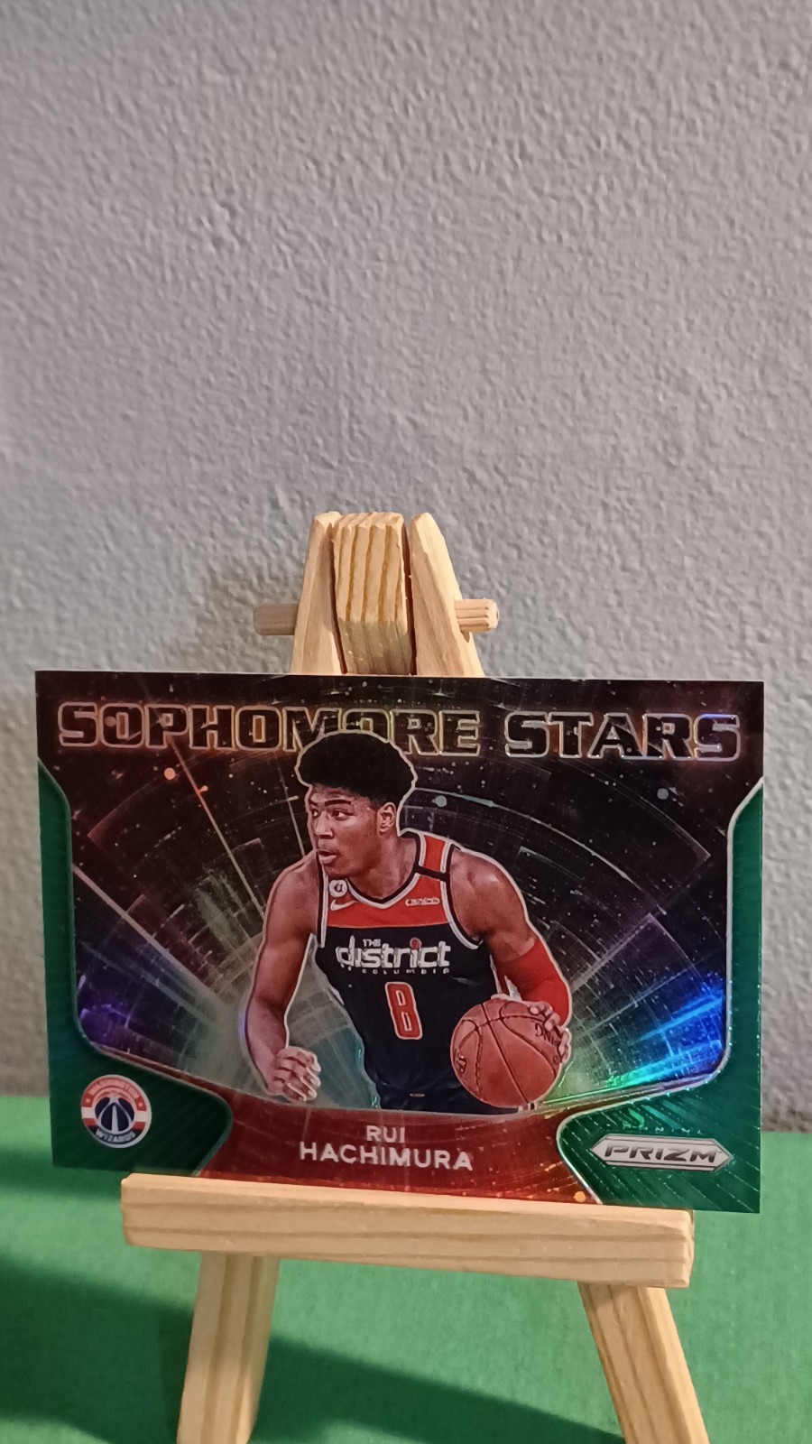 2020-21 Panini Prizm Sophomore Stars #1 Rui Hachimura Green Prizm Wizards NBA