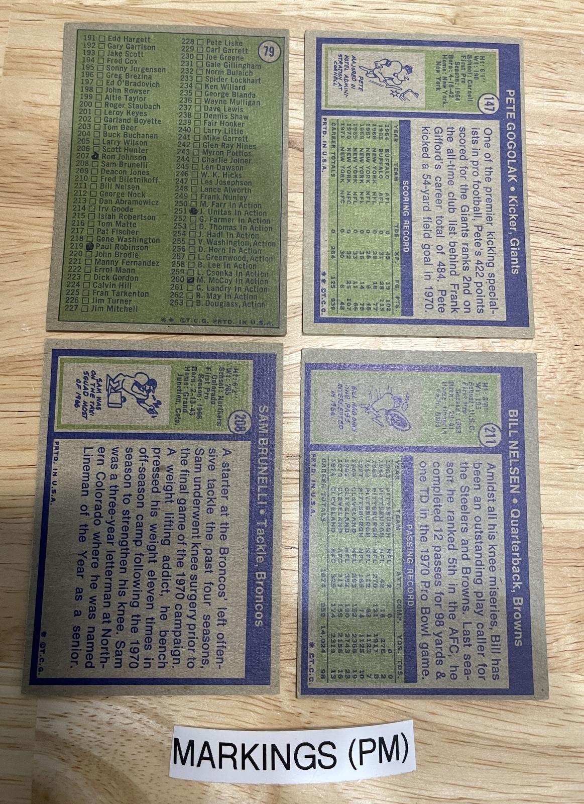1972 Topps Football Cards 101-200 (P-NM) – You Pick – Complete Your Set