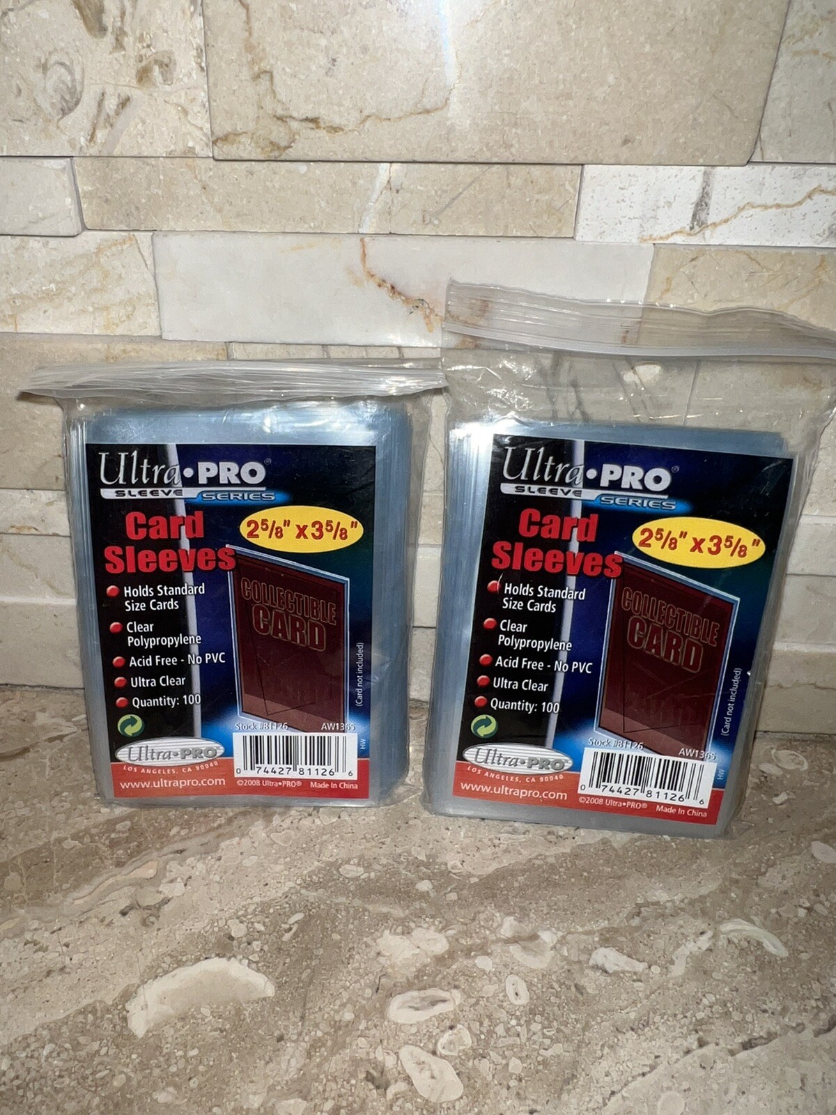 2x Ultra PRO 2.5 x 3.5 inch Trading Card Penny Soft Sleeves – 100 Pack (AW1365)