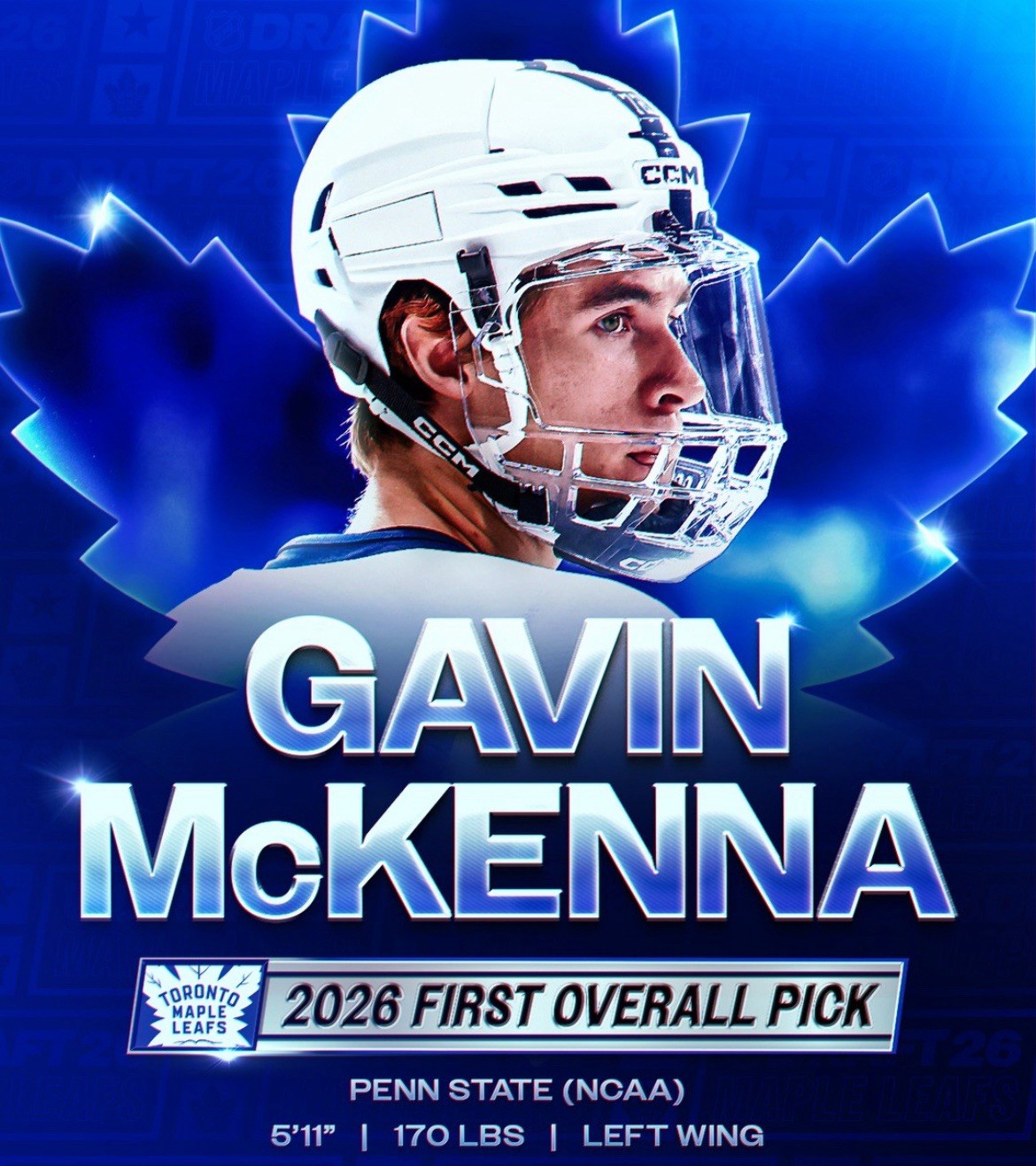 Gavin McKenna Toronto Maple Leafs NHL Draft NHL