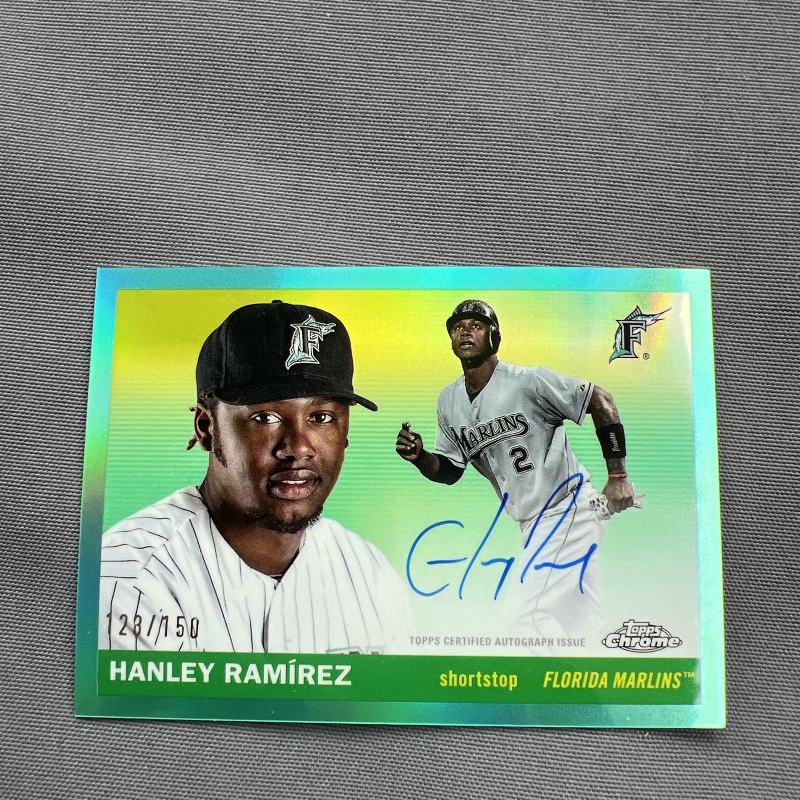 Topps Chrome Platinum 2025 Hanley Ramirez Florida Marlins Aqua refractor /150