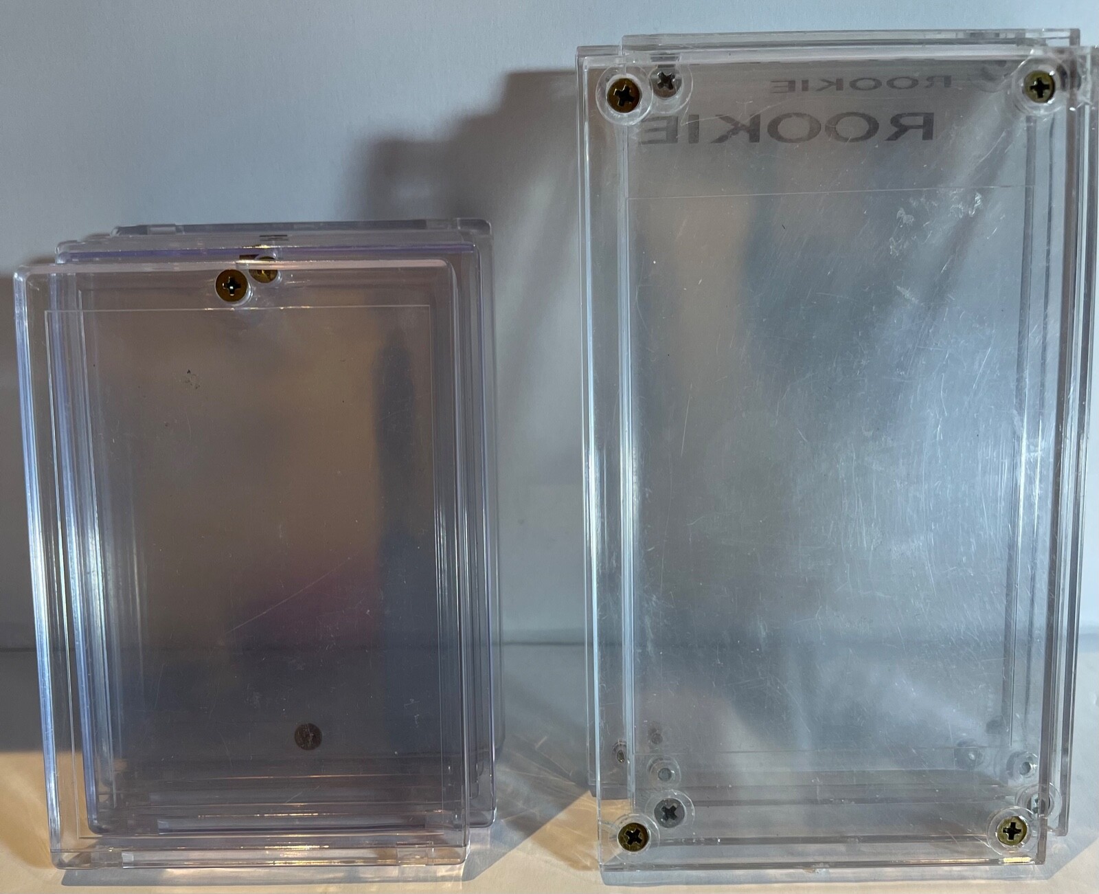 Screw Down Used Standard Single Protective Card Holders Lot of 10 Mixed or Same