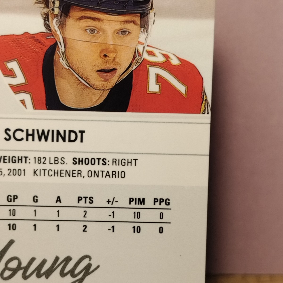 2021-22 Upper Deck Extended Series – Young Guns Cole Schwindt #721 (RC)