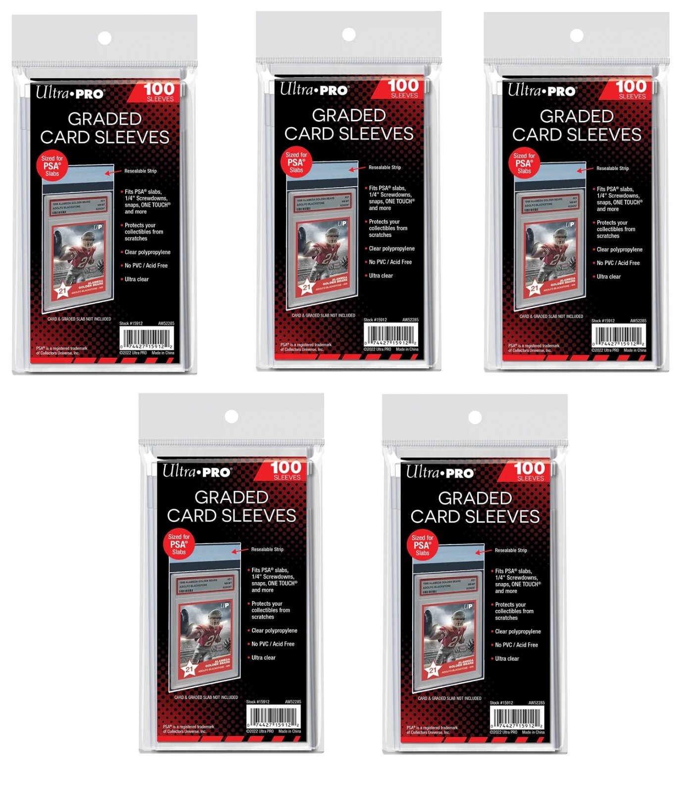 (500) Ultra Pro PSA SIZED Graded Card Sleeves Resealable Bags – FITS PSA SLABS