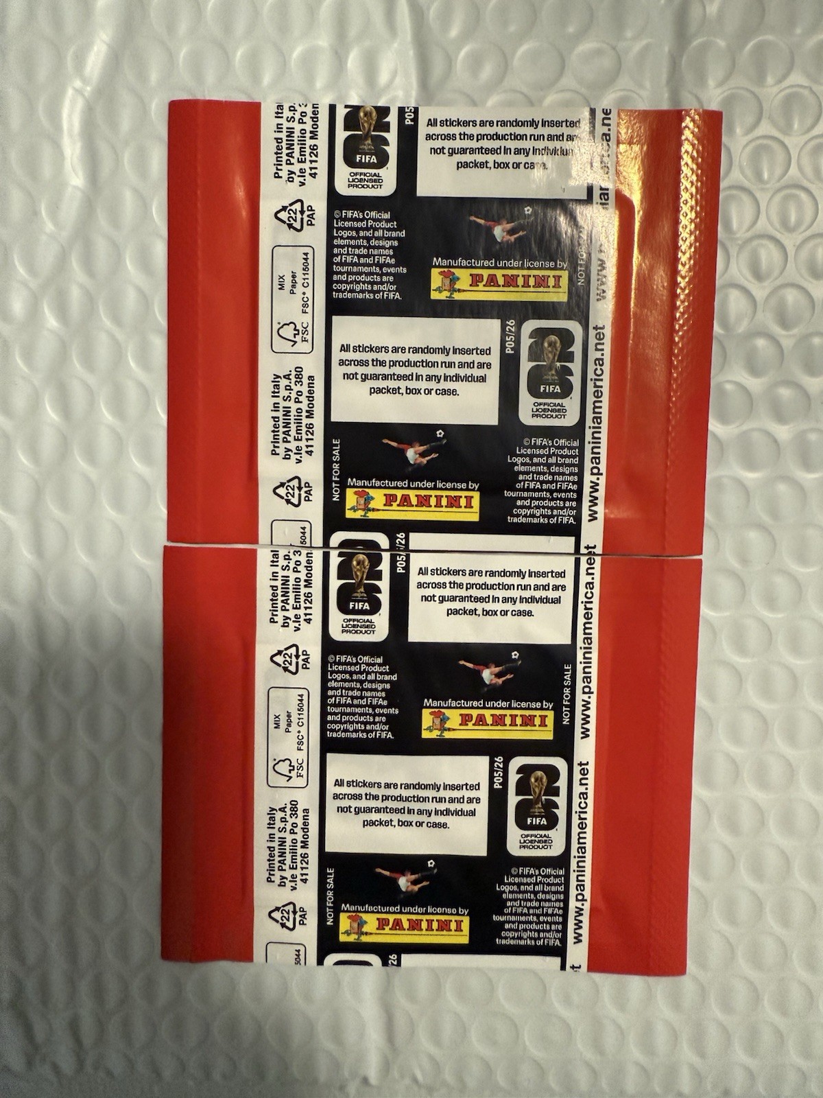 2026 Panini FIFA World Cup Sticker Promo packs Red! Two packs.