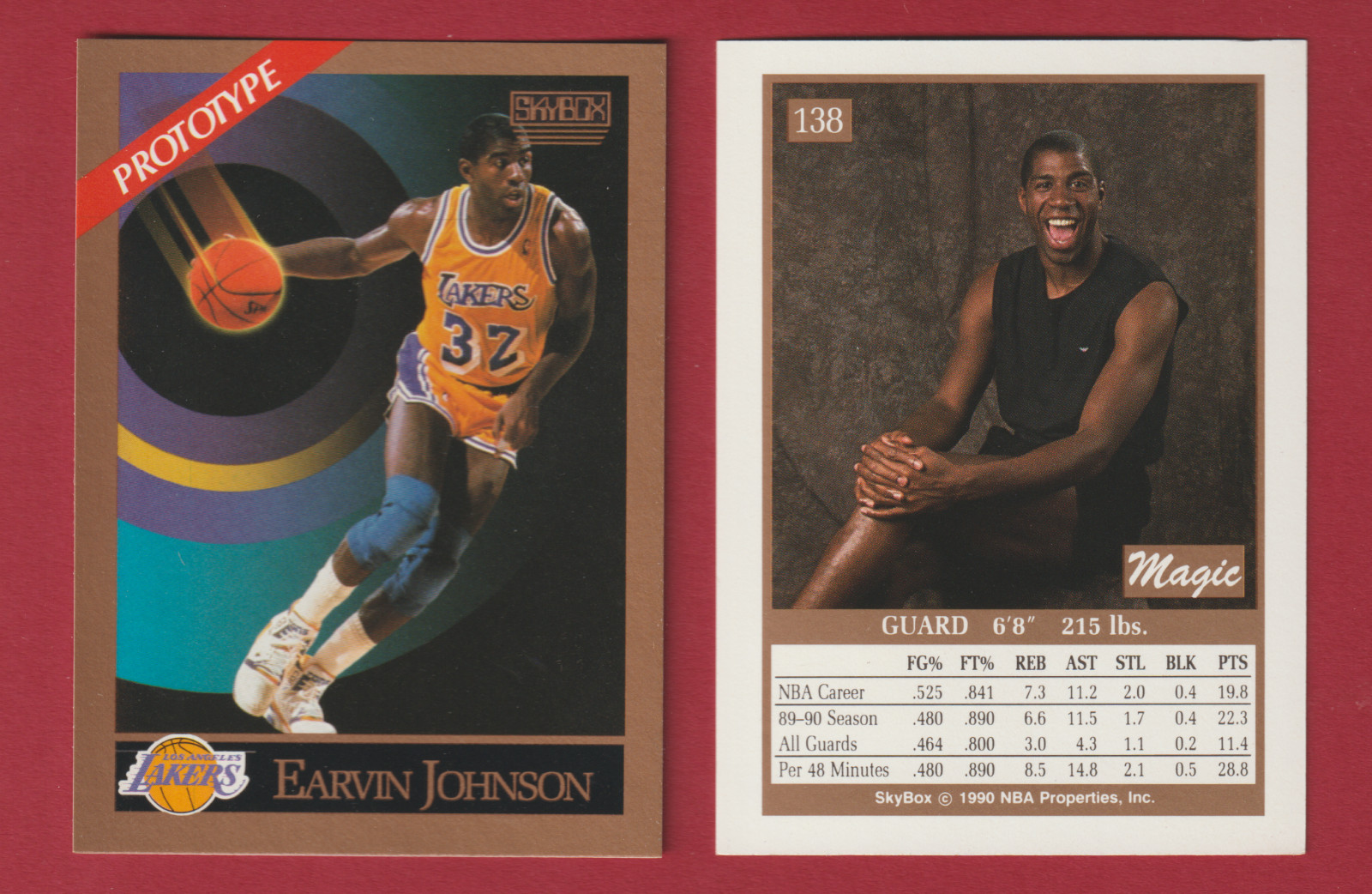 1990-91 SkyBox Prototype #138 Magic Johnson – Los Angeles Lakers – 983???