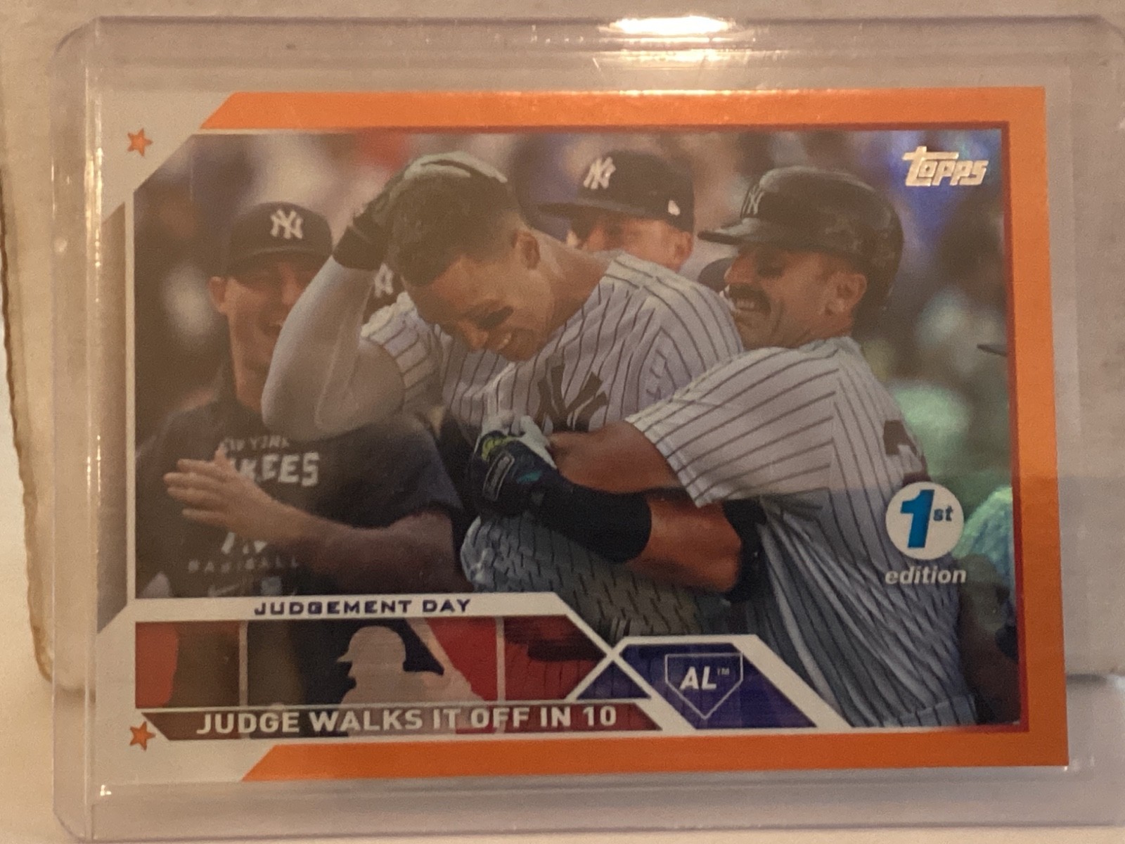 2023 Topps 1st Edition AARON JUDGE Judgement Day Orange Foil /75 #245 Yankees