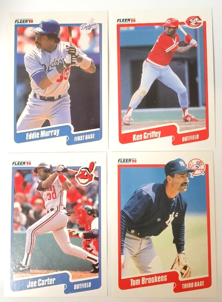 1990 Fleer Baseball, #401-600, You Pick, COMPLETE YOUR SET!!
