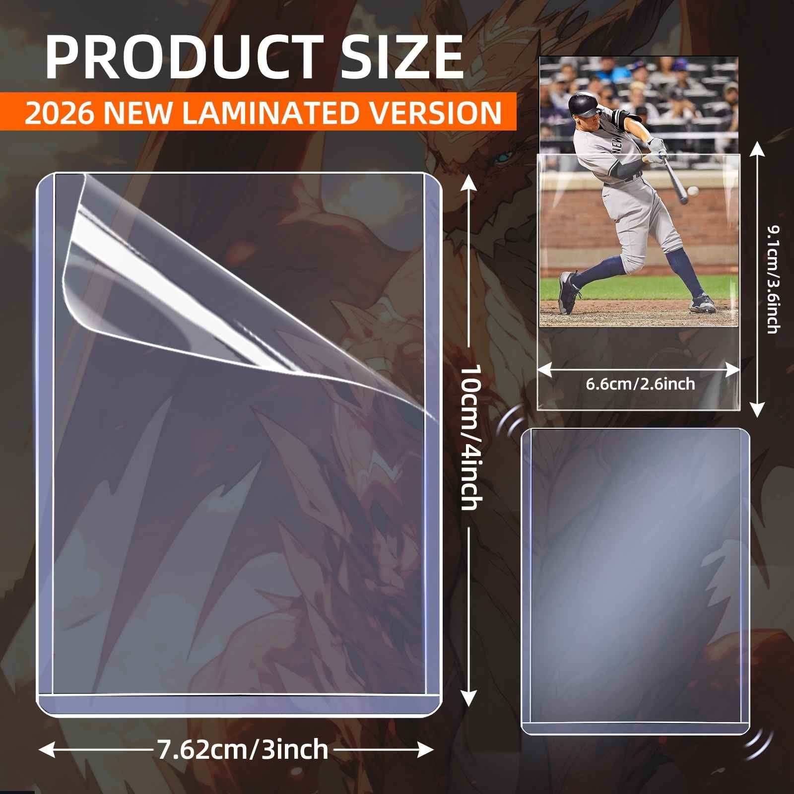 100/200/500/1000CT 3×4 Film Coated Toploaders & Sleeves For 35pt Trading Cards