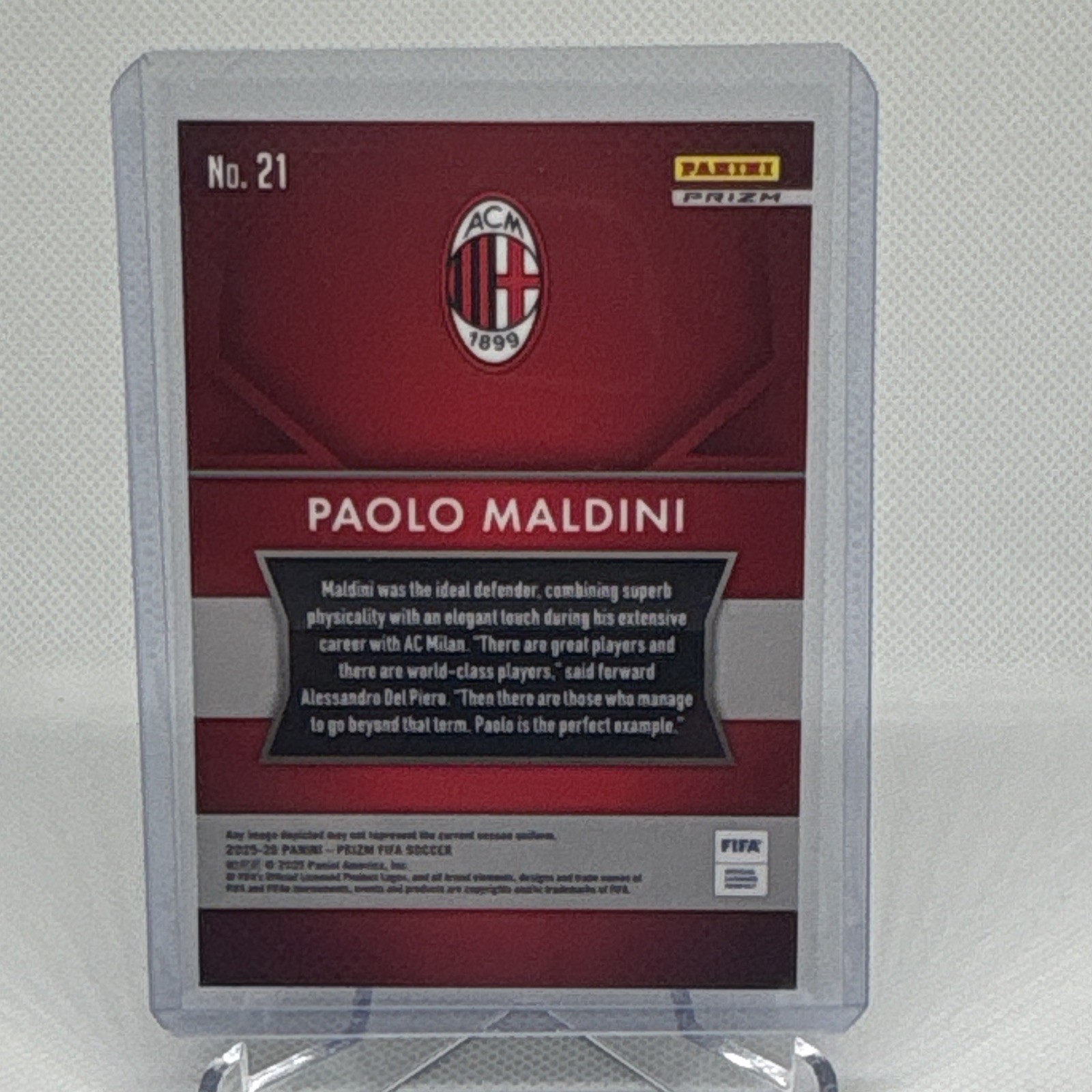 Paolo Maldini Panini 2024-25 Select Serie A #21 Field Level AC Milan