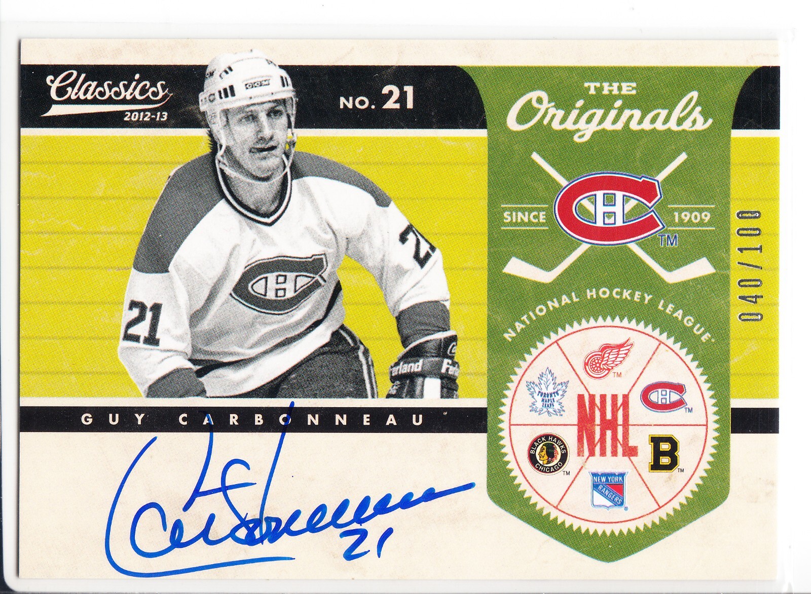 2012-13 Panini Classics Signatures Hockey You Pick Autographs