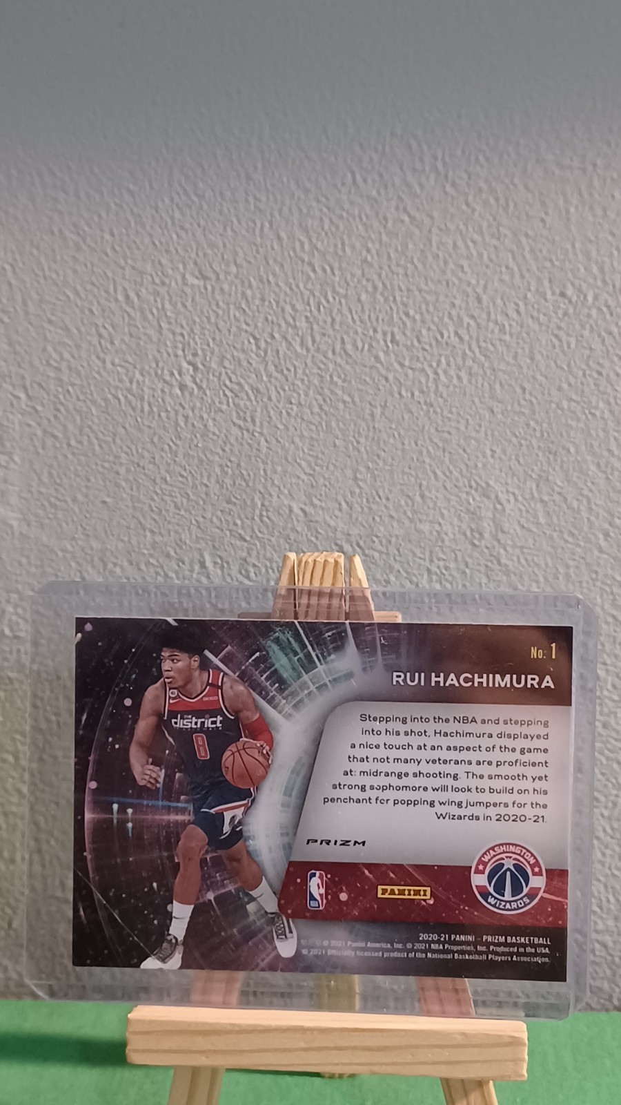2020-21 Panini Prizm Sophomore Stars #1 Rui Hachimura Green Prizm Wizards NBA