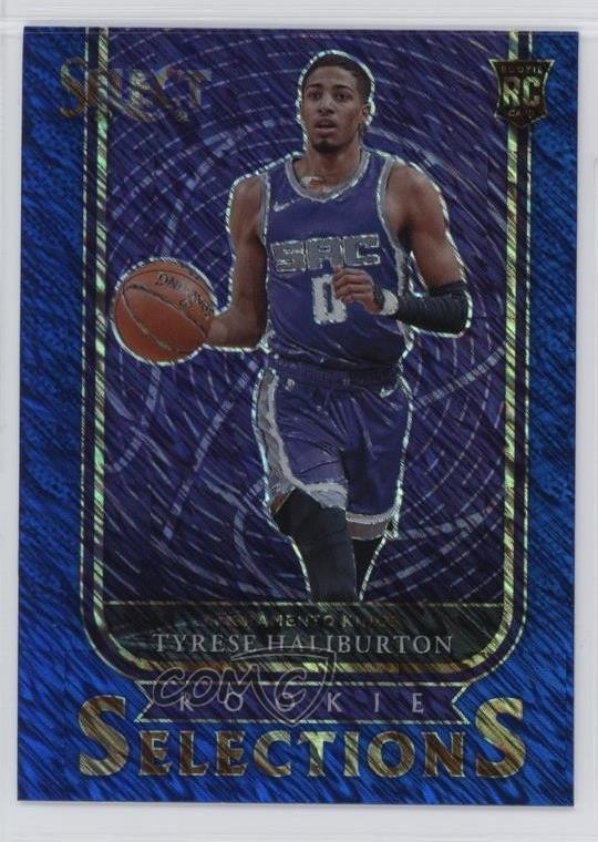 2020-21 Panini Select Rookie Selections Blue Prizm Tyrese Haliburton #3 RC 19rf