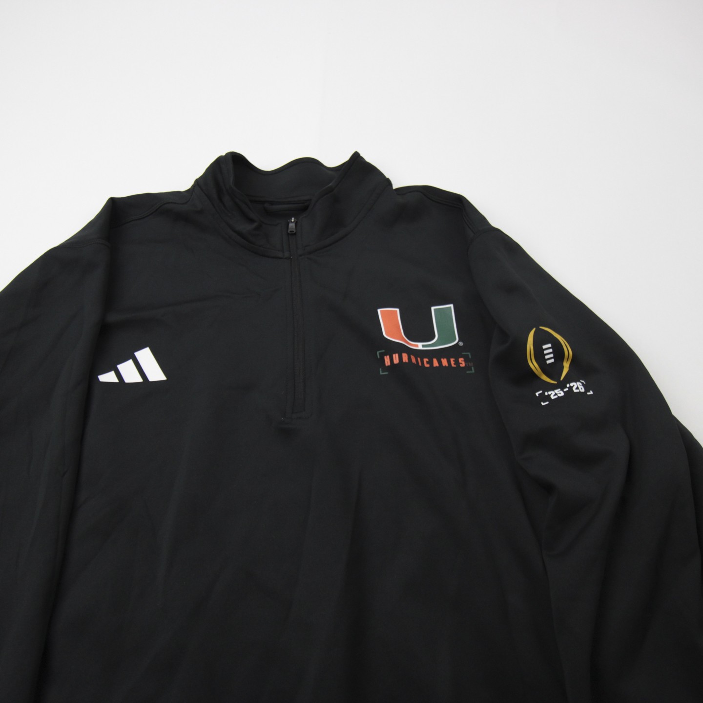 Miami Hurricanes adidas Pullover Men’s Black New without Tags Multiple Sizes