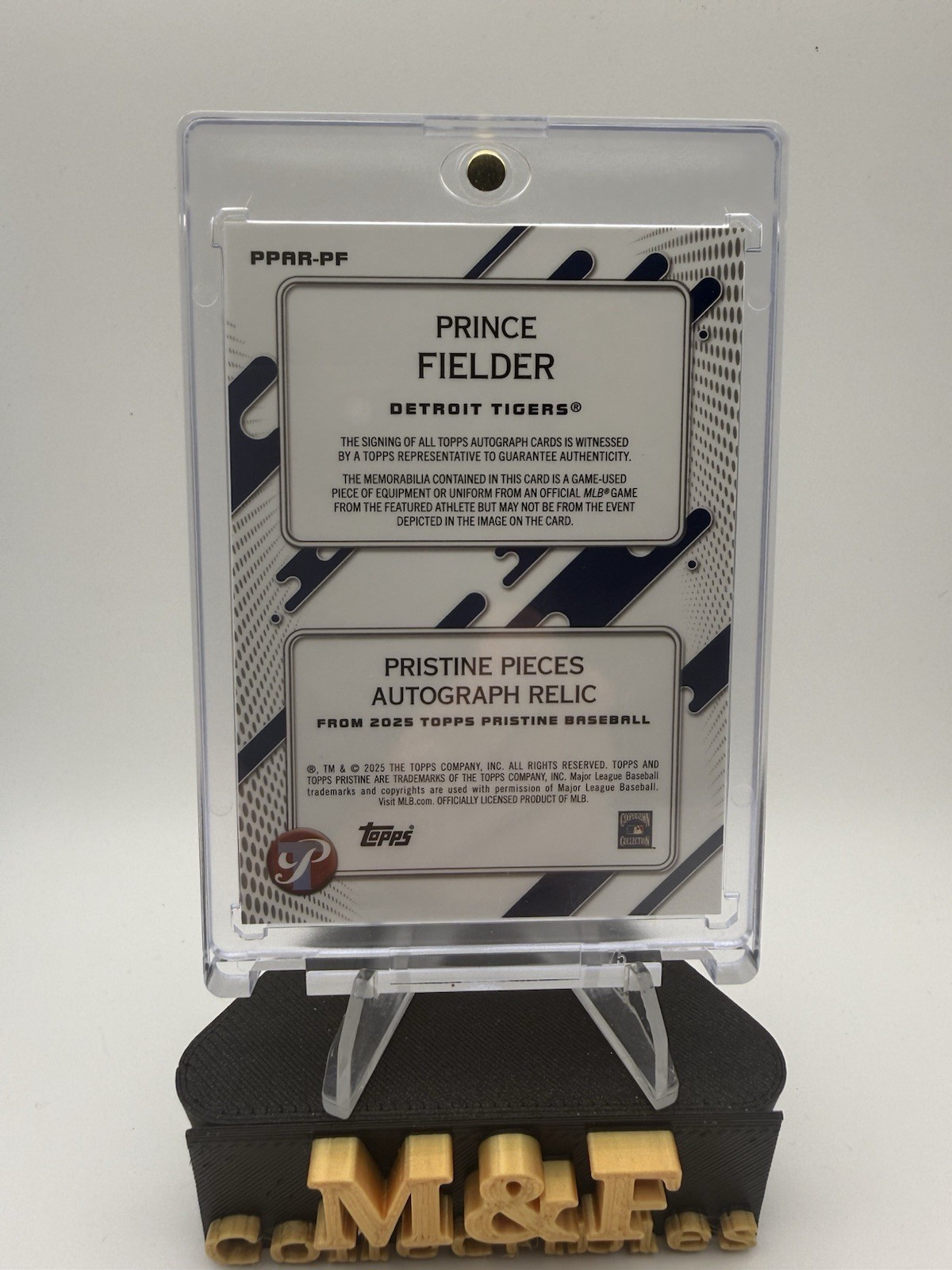 2025 Topps Pristine Prince Fielder Pieces Jersey Auto Refractor #PPAR-PF Tigers
