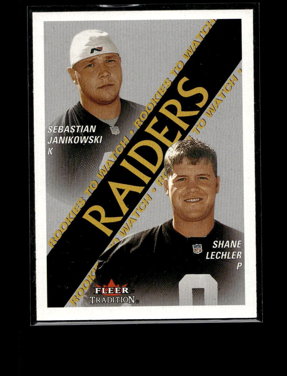 2000 Fleer Tradition #356 Sebastian Janikowski Shane Lechler RC Raiders