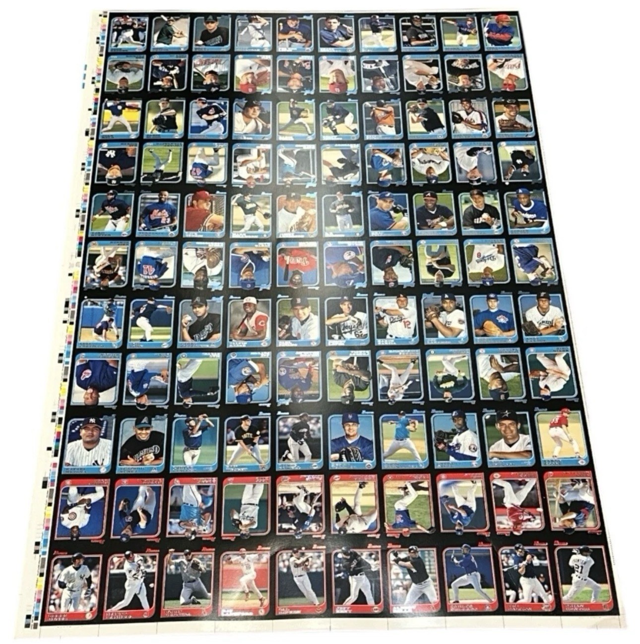 1997 Bowman Baseball Uncut Sheet Adrian Beltre RC Tatis Jeter Ripken MLB Stars