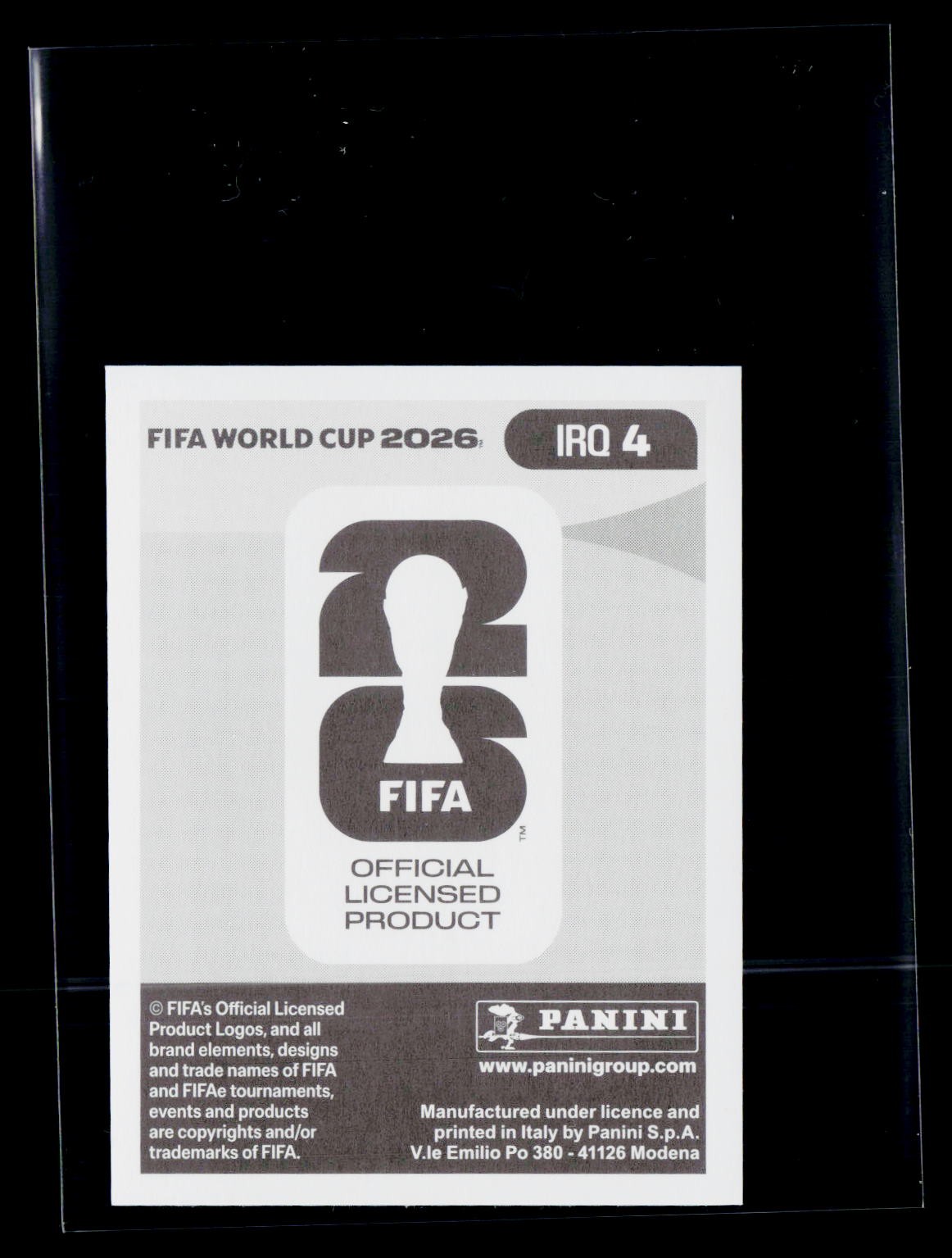 2026 Panini World Cup Stickers Blue Hussein Ali #IRQ4 Iraq