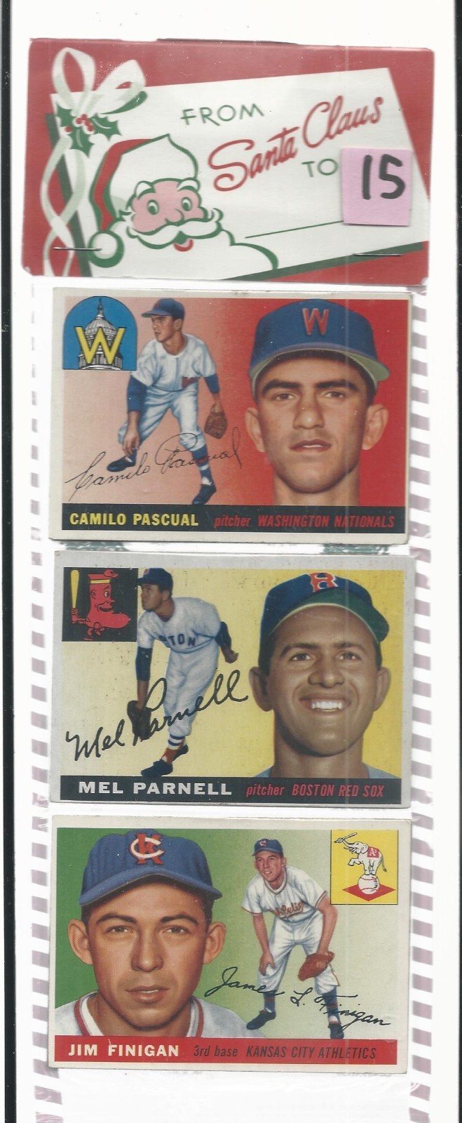 1955 TOPPS Christmas RACK PACK W C PASCUAL R POSSIBLE CLEMENTE R/KOUFAX R