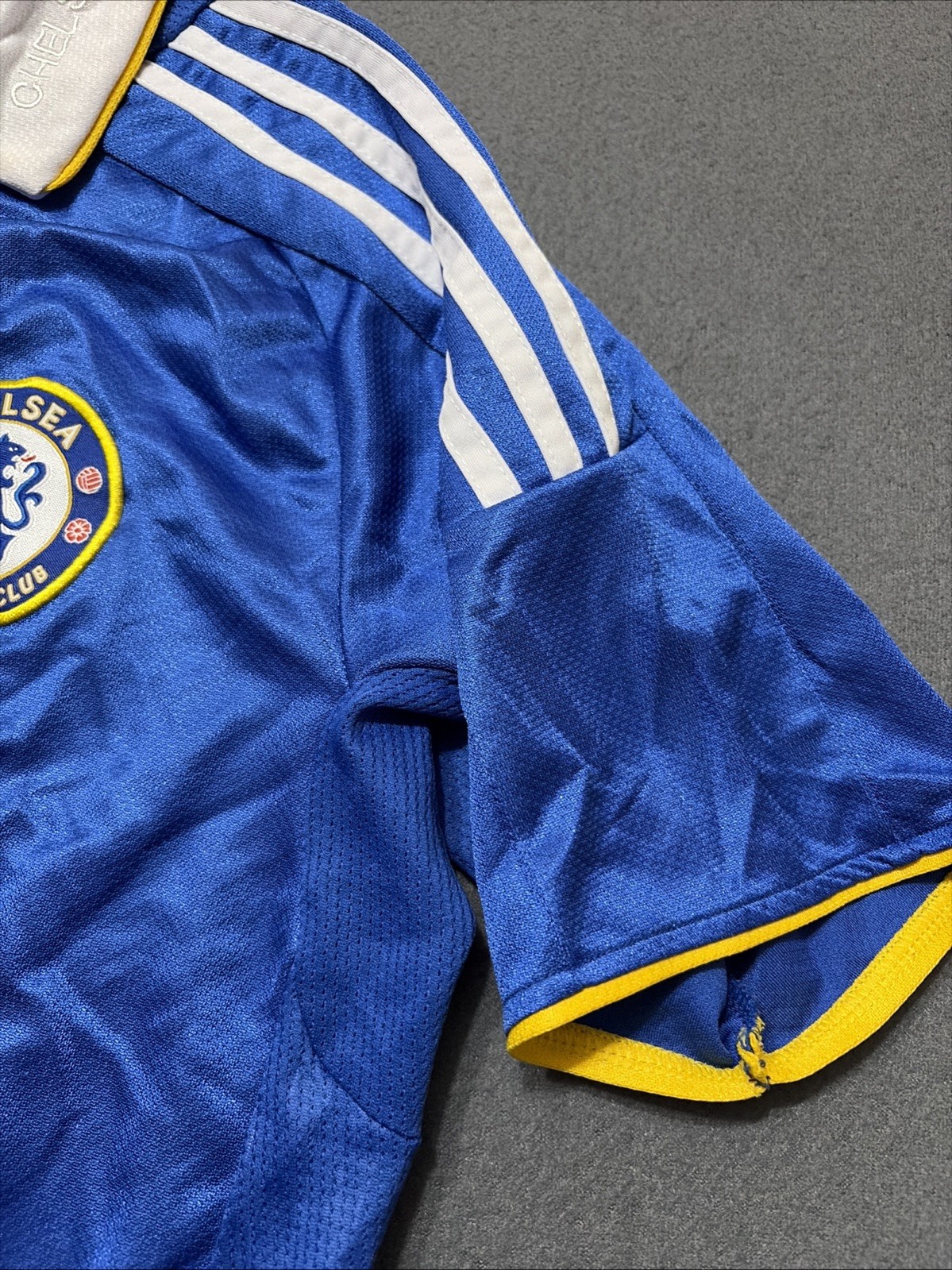 Chelsea 2008/09 Champions Patch Soccer Jersey Didier Drogba #11 Shirt Size LG