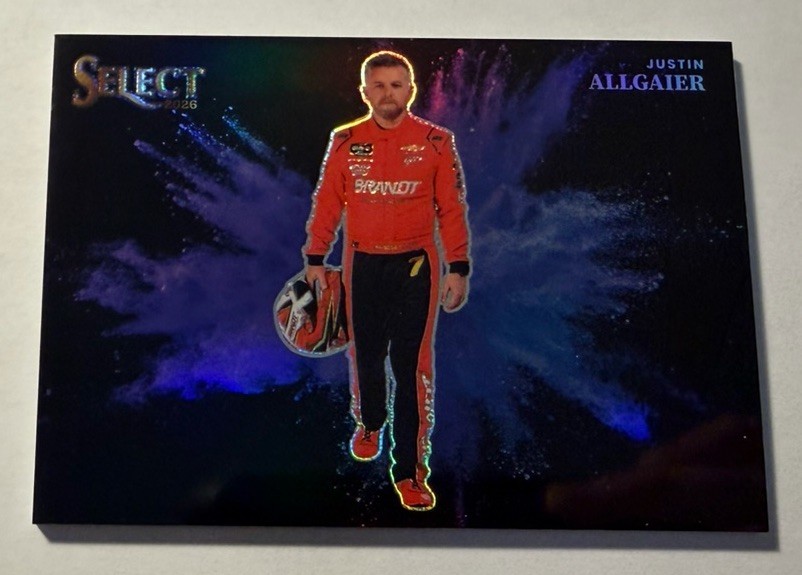 2026 Panini Select – Black Colorblast – Justin Allgaier #9 SSP