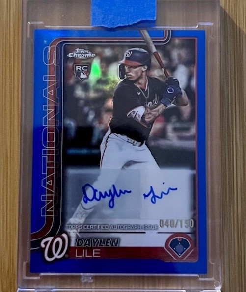 2025 Topps Chrome Update Daylen Lile Rookie Autograph Blue /150